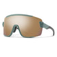 Smith Wildcat Sunglasses Matte Alpine Green ChromaPop Rose Gold Mirror Sunglasses