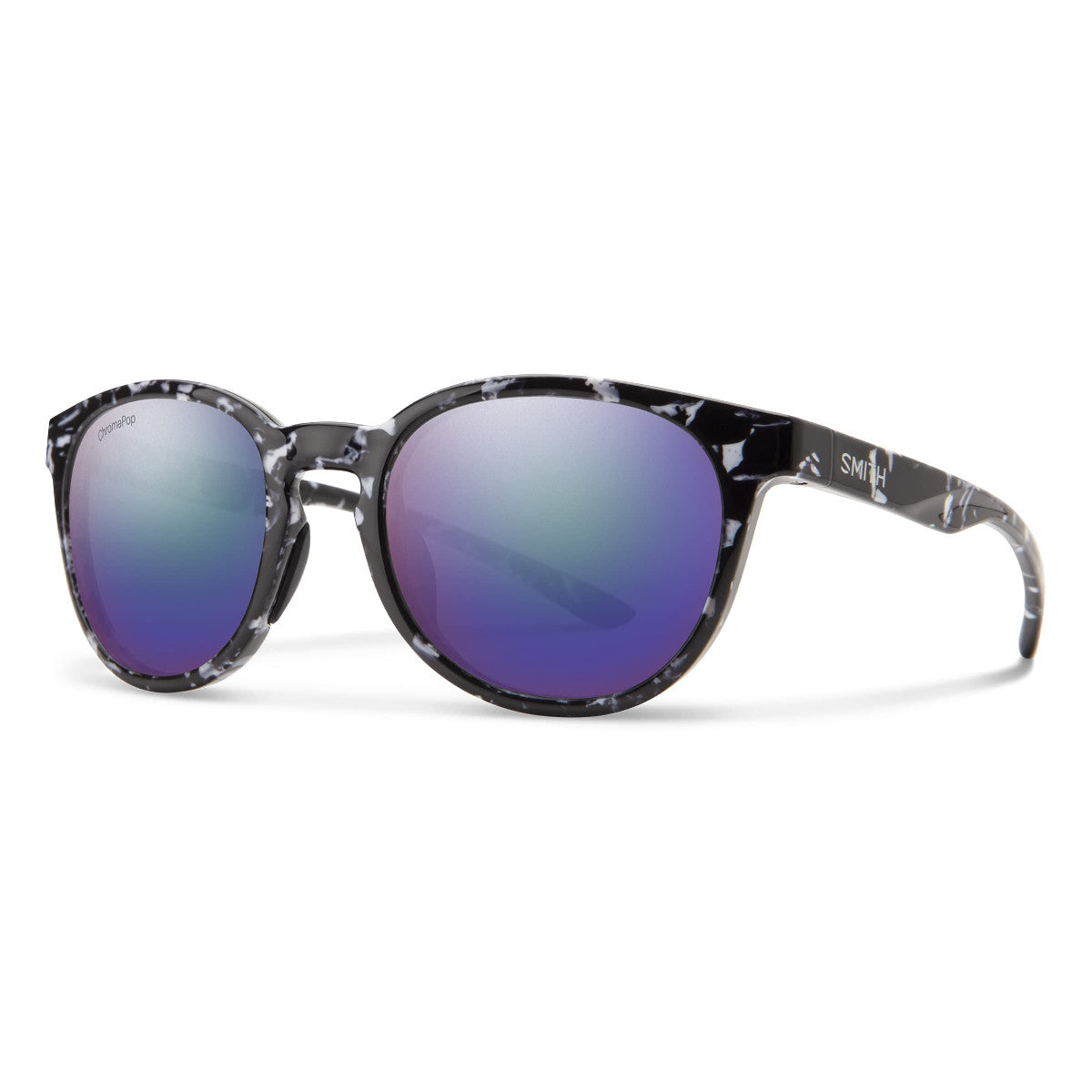 Smith Eastbank Sunglasses Black Marble ChromaPop Polarized Violet Mirror Sunglasses