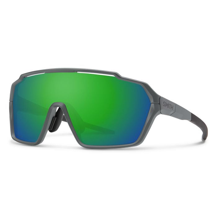 Smith Shift MAG Sunglasses Matte Cement ChromaPop Green Mirror Sunglasses
