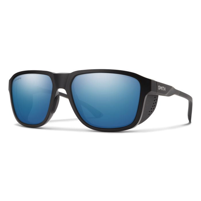 Smith Embark Sunglasses Matte Black ChromaPop Polarized Blue Mirror Sunglasses