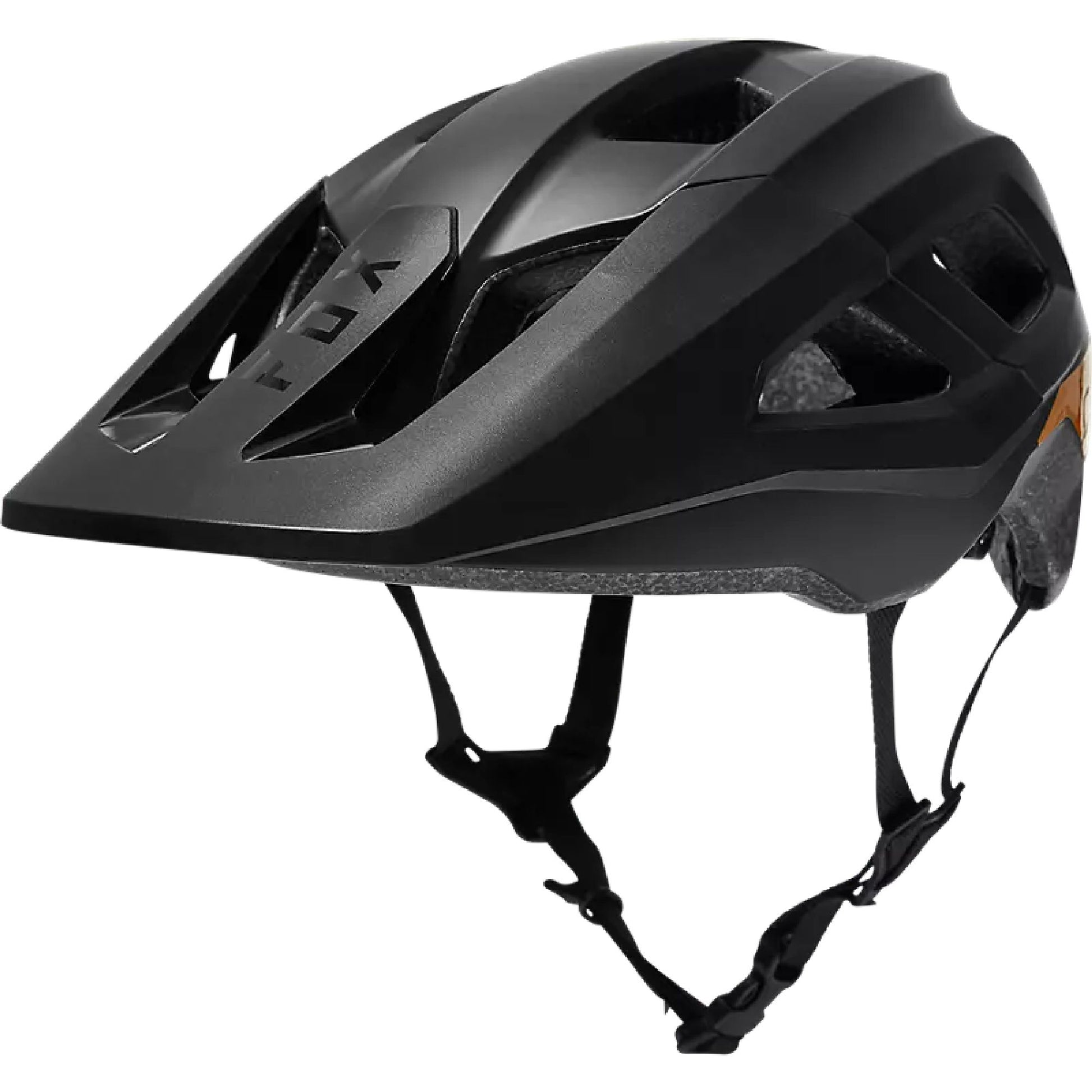 Fox Youth Mainframe Helmet Black Gold OS Bike Helmets