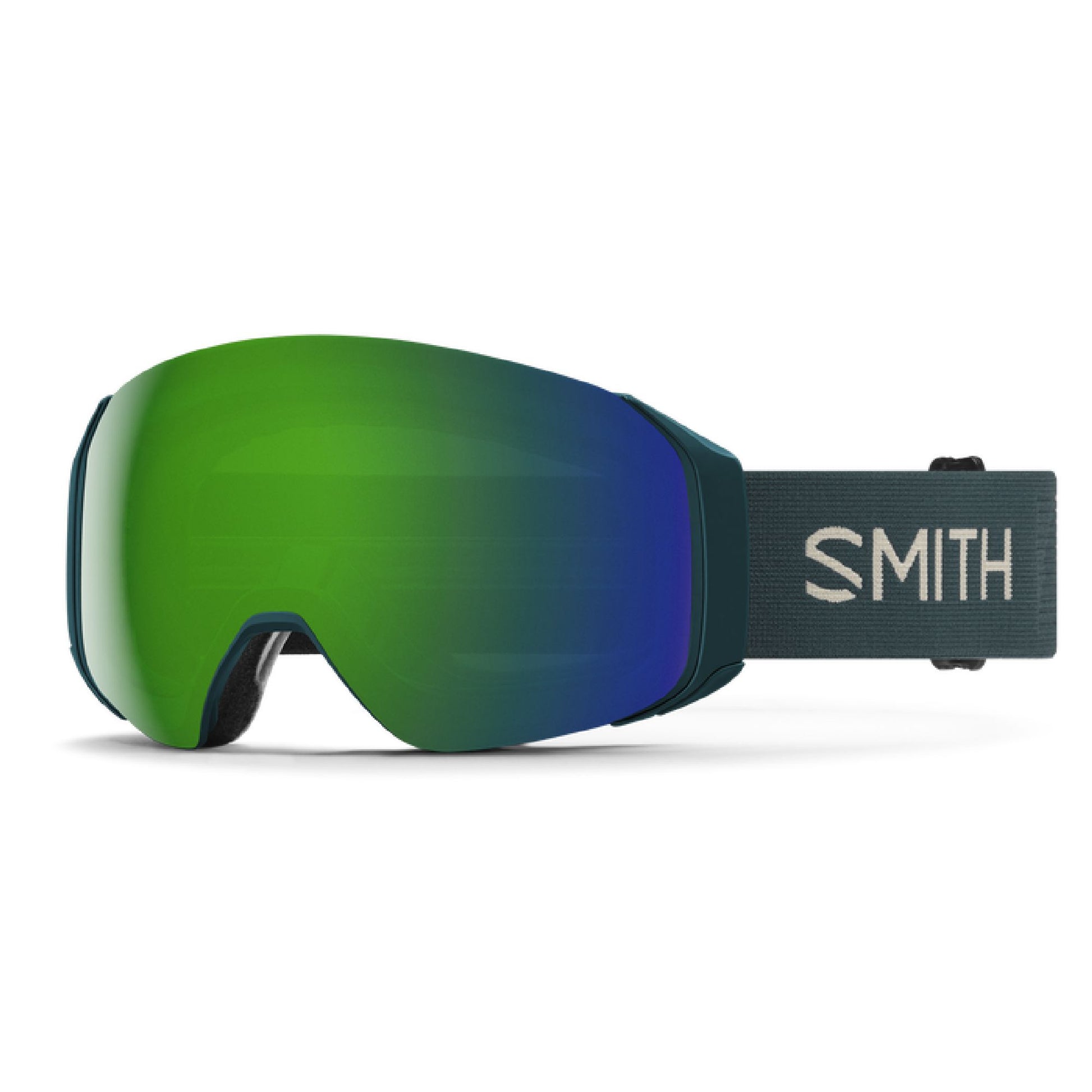 Smith 4D MAG S Low Bridge Fit Snow Goggle Pacific Flow ChromaPop Everyday Green Mirror Snow Goggles