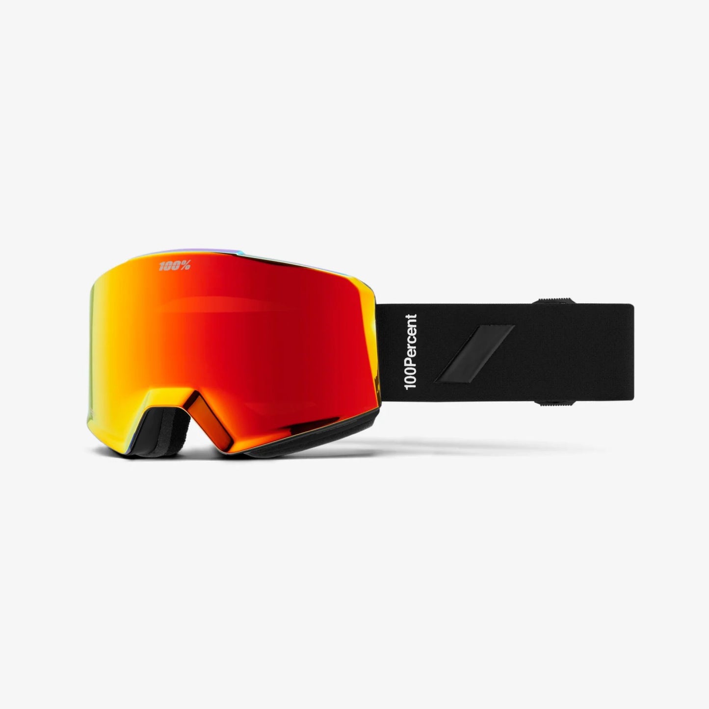 100 Percent NORG HiPER Snow Goggle Black Red Mirror Red Snow Goggles