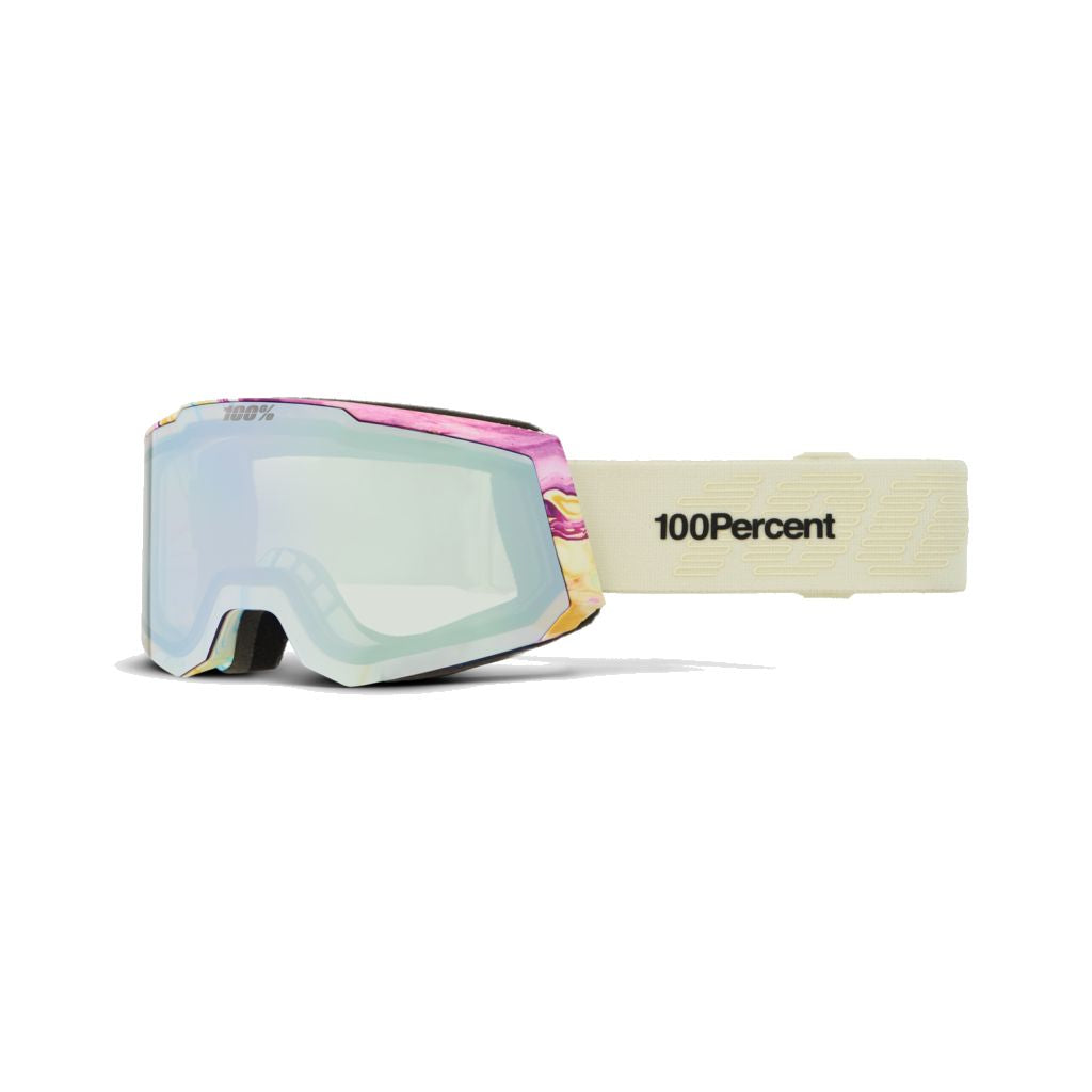 100 Percent Snowcraft S HiPER Snow Goggle Silencio Mirror Silver Flash Snow Goggles