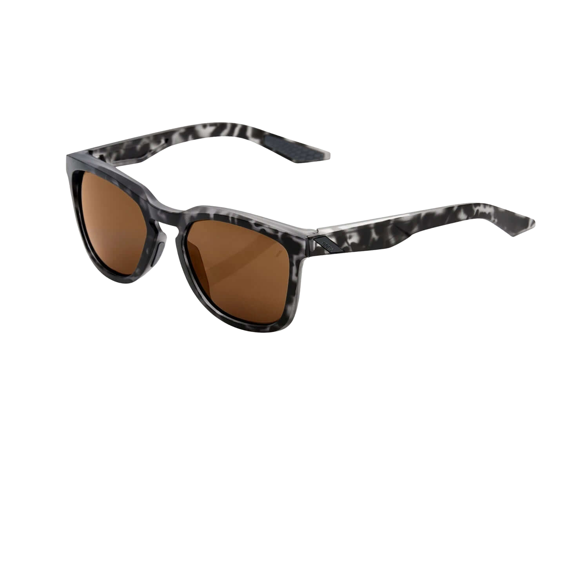 100% Hudson Sunglasses Matte Black Havana Bronze Sunglasses