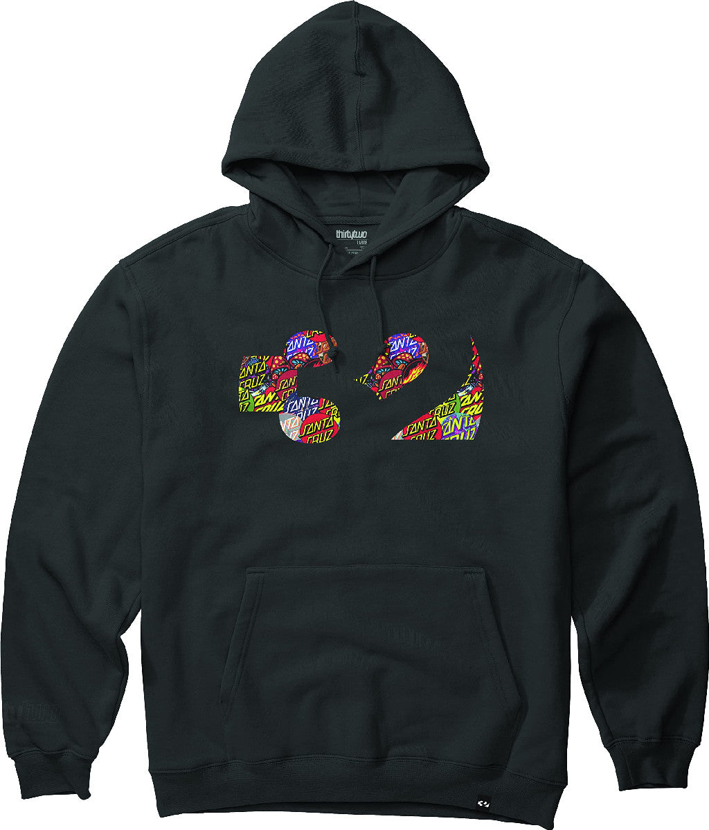 ThirtyTwo x Santa Cruz Hooded Pullover Black - 2023 S Sweatshirts & Hoodies