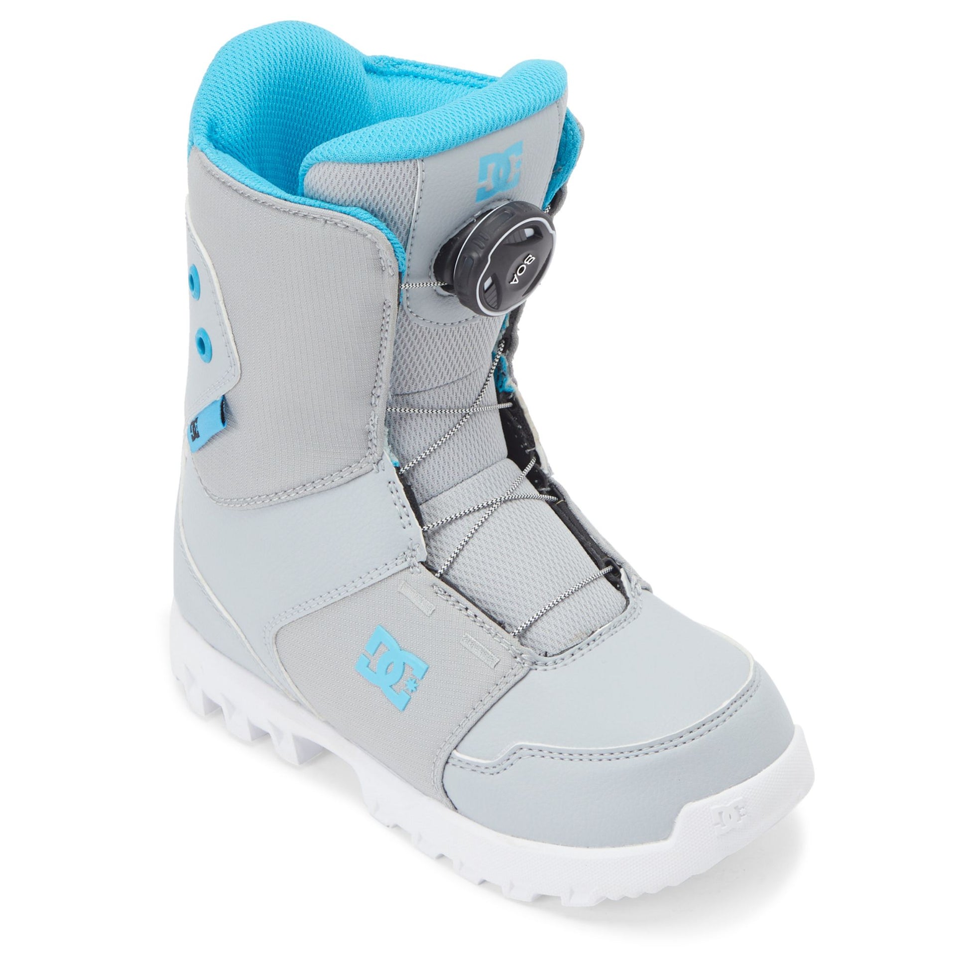 DC Youth Scout BOA Snowboard Boots Grey Blue Snowboard Boots