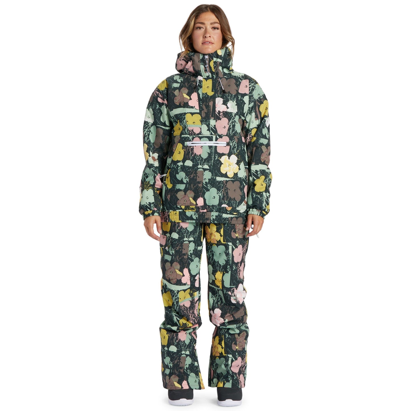 DC x Andy Warhol Women's Chalet Anorak Jacket In Bloom Snow Jackets