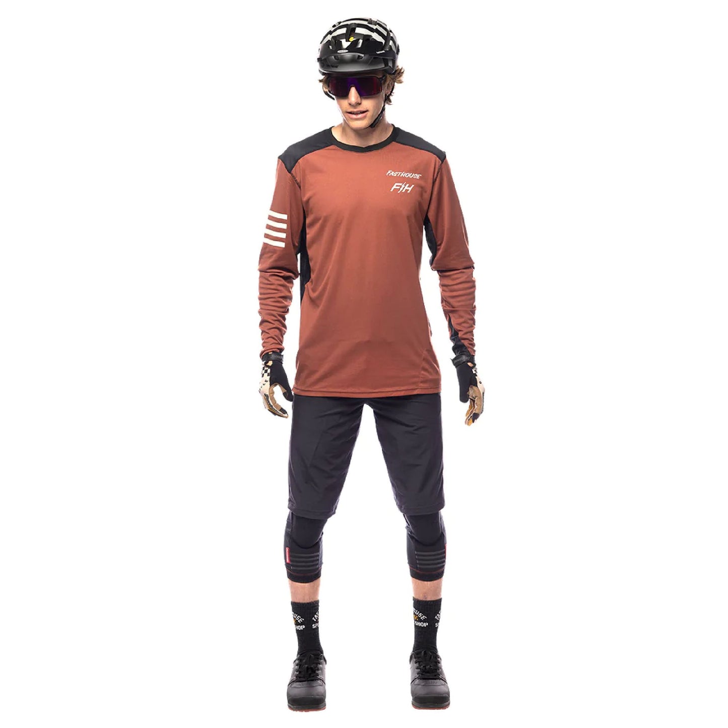 Fasthouse Alloy Rally LS Jersey Clay Black Bike Jerseys