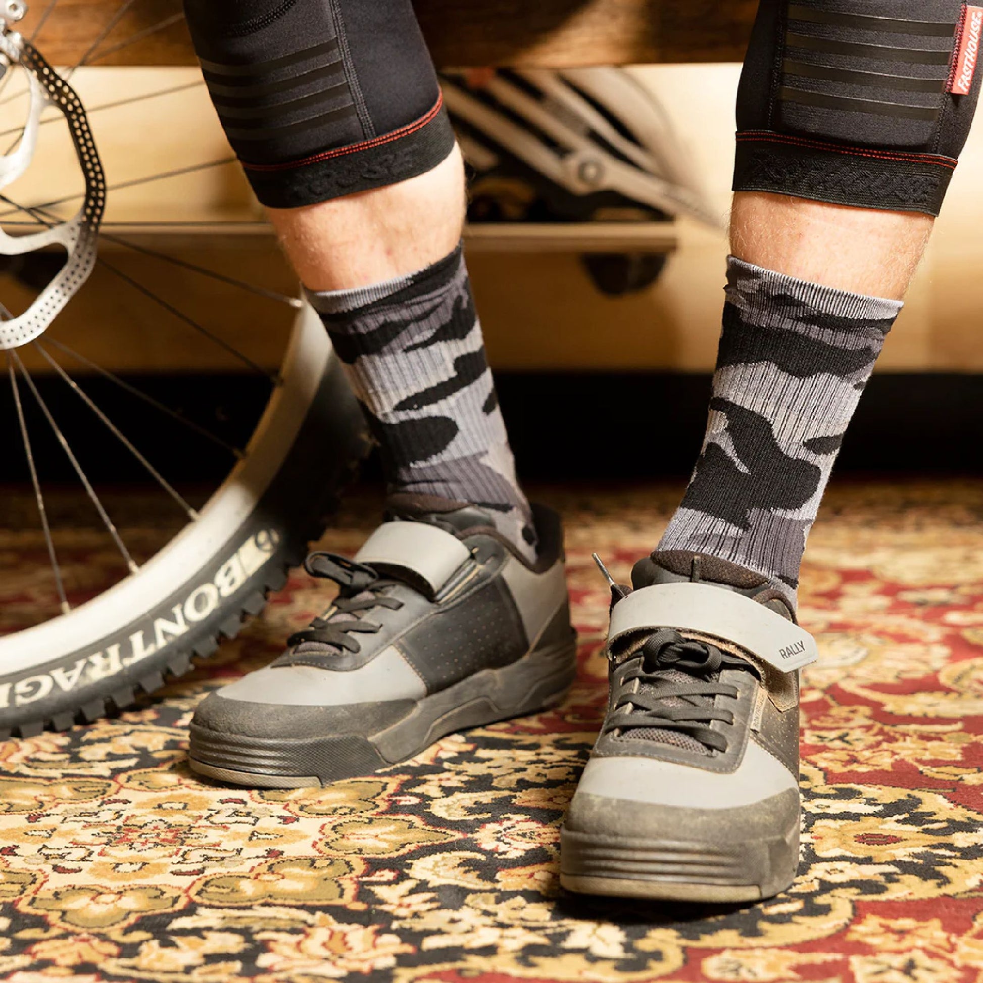 Fasthouse Delta Sock Black Camo Bike Socks