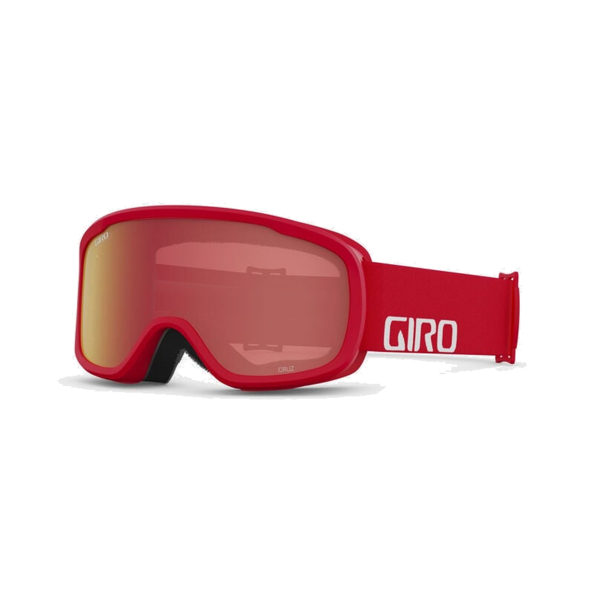 Giro Cruz Snow Goggles Red & White Wordmark Amber Scarlet Snow Goggles