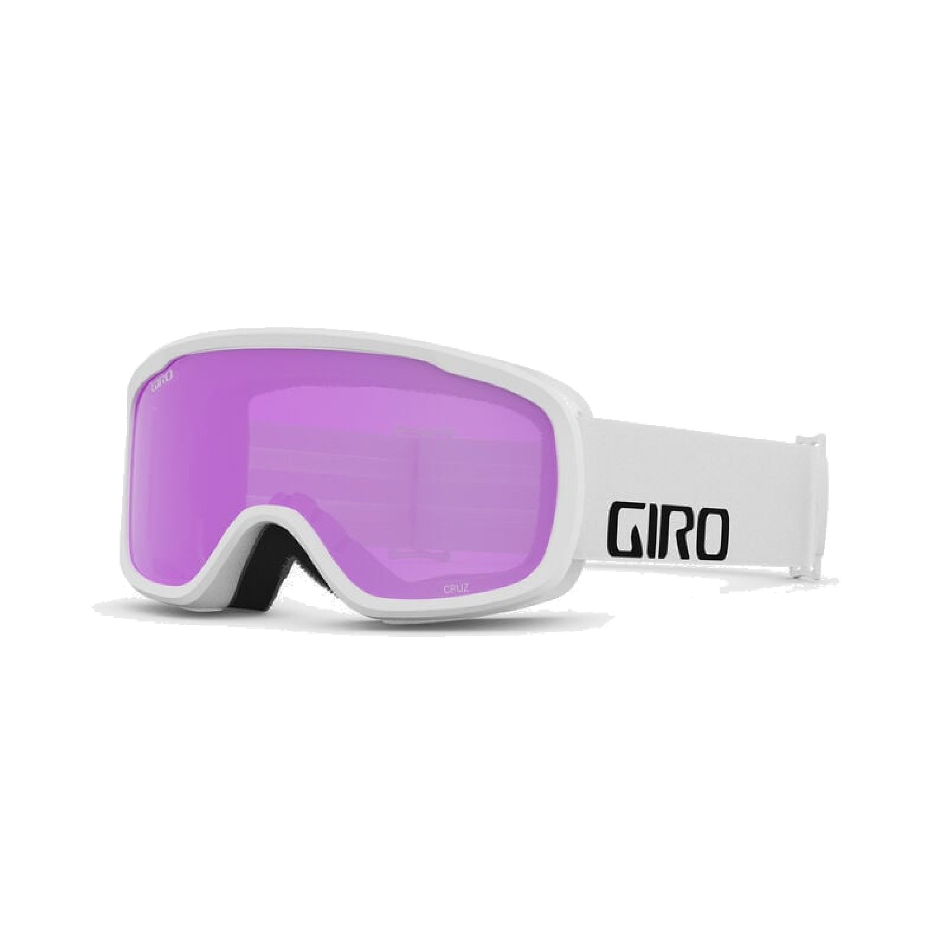 Giro Cruz AF Snow Goggles White Wordmark Amber Pink Snow Goggles