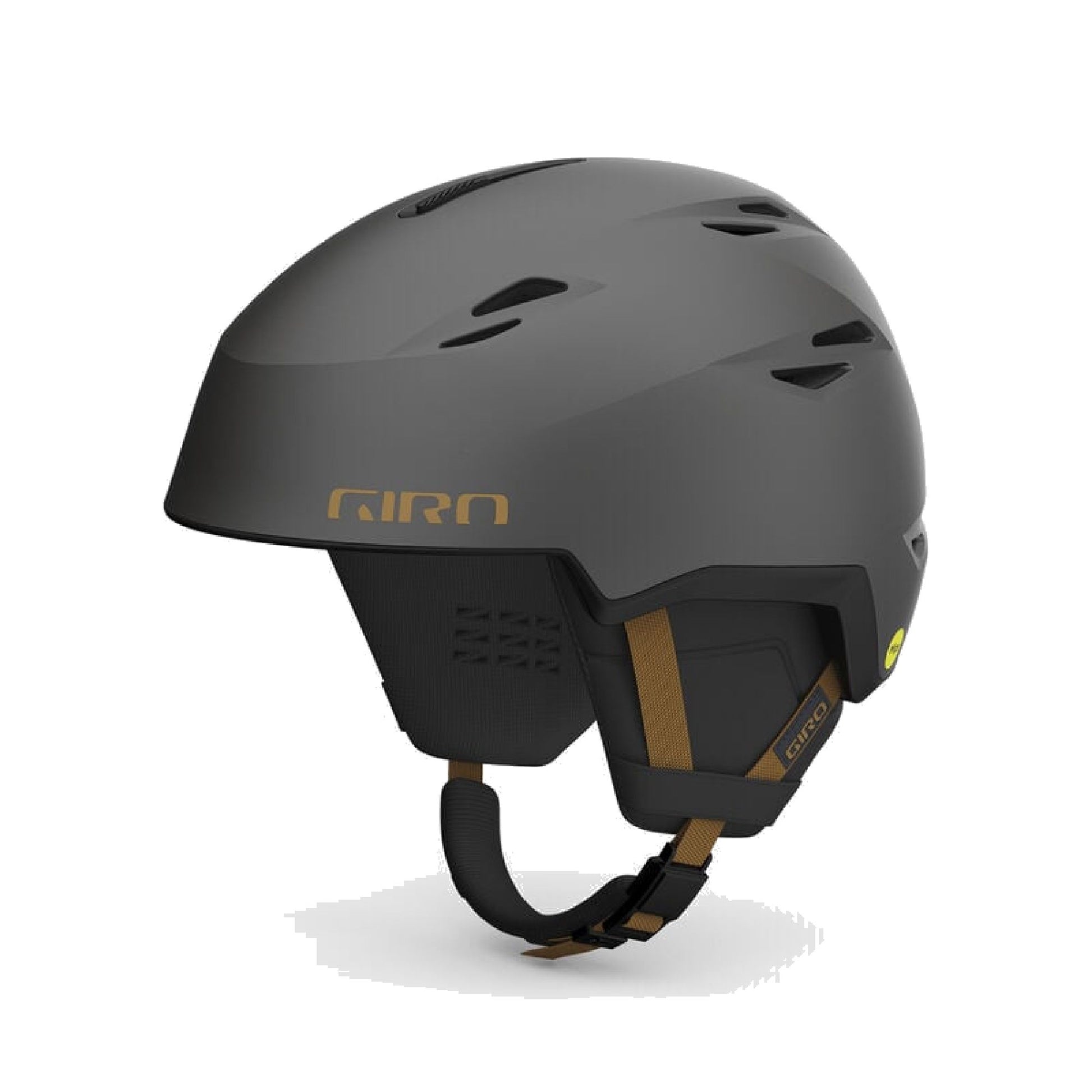 Giro Grid Spherical Helmet Metallic Coal Tan Snow Helmets