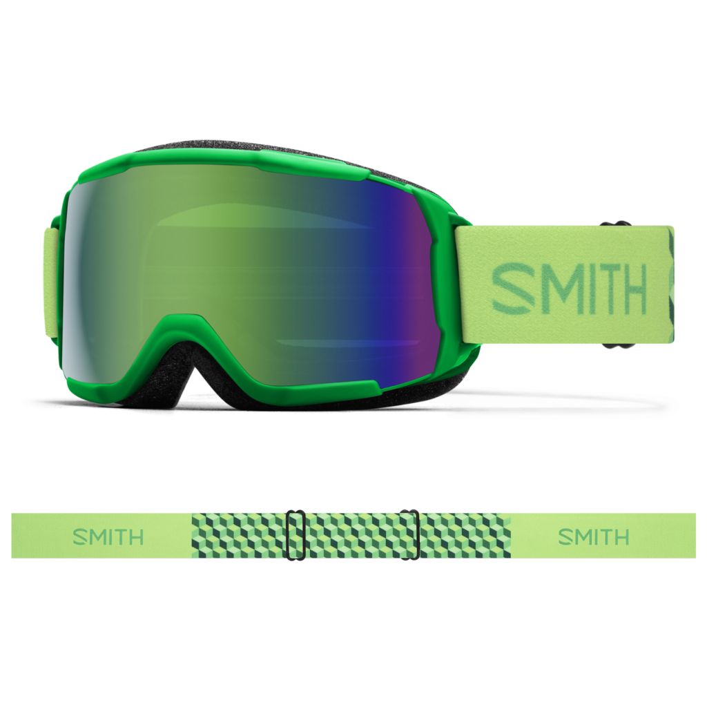 Smith Kids' Grom Snow Goggle Slime Watch Your Step Green Sol-X Mirror Snow Goggles