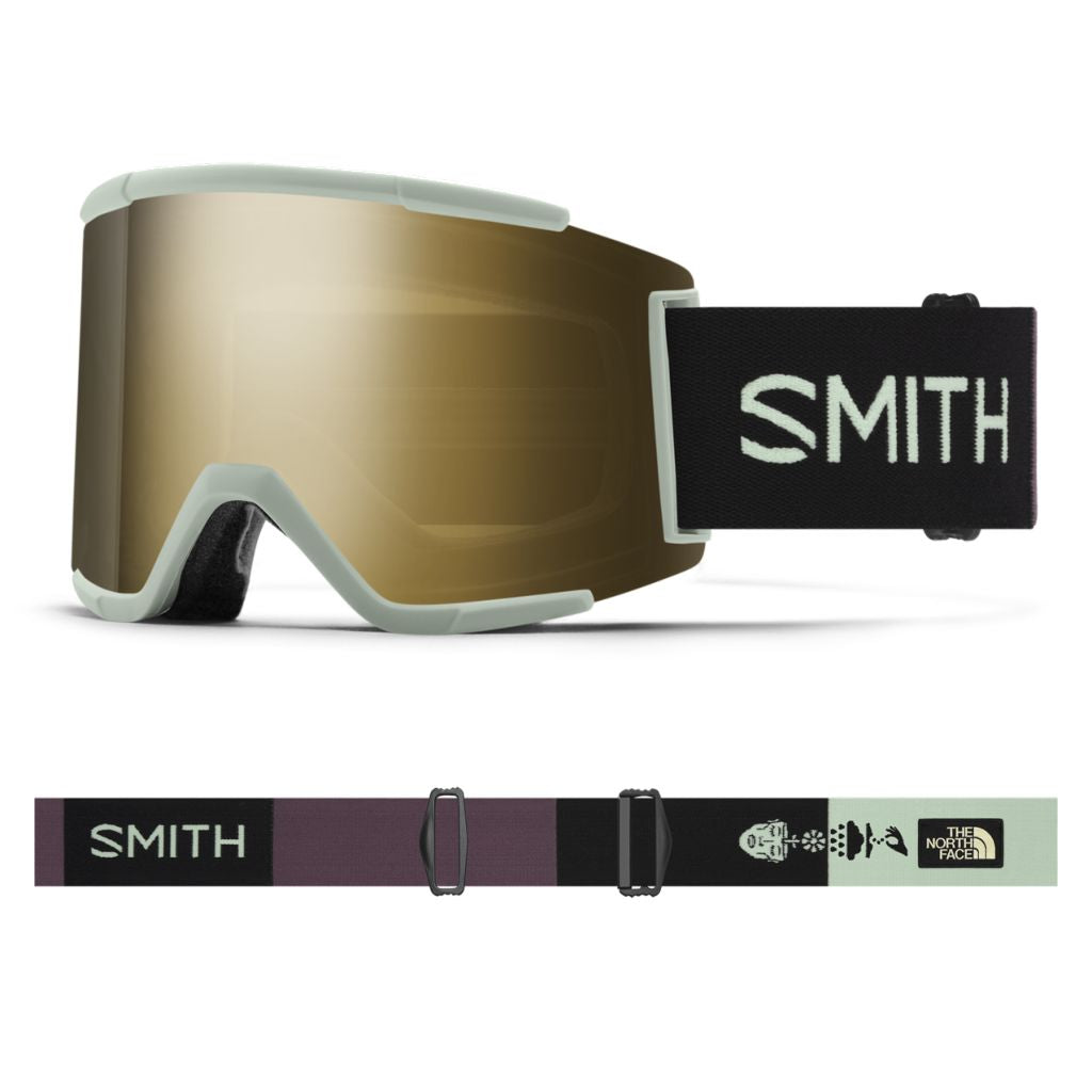 Smith Squad XL Snow Goggle Smith x TNF - Jess Kimura ChromaPop Sun Black Gold Mirror Snow Goggles