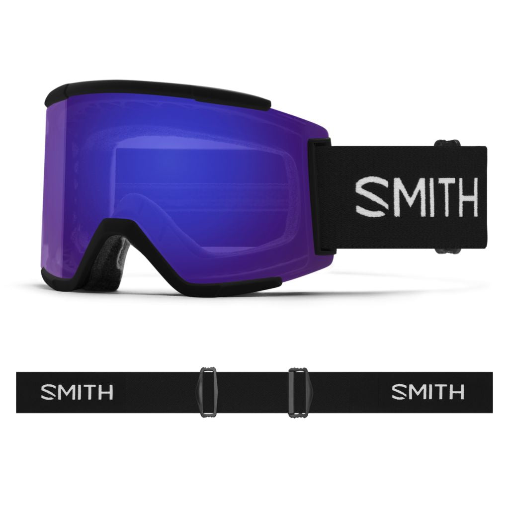 Smith Squad XL Snow Goggle Black ChromaPop Everyday Violet Mirror Snow Goggles