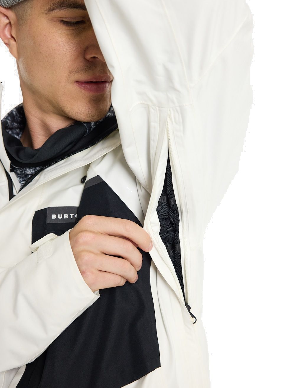 Men's Burton Powline GORE-TEX 2L Jacket Stout White True Black Snow Jackets