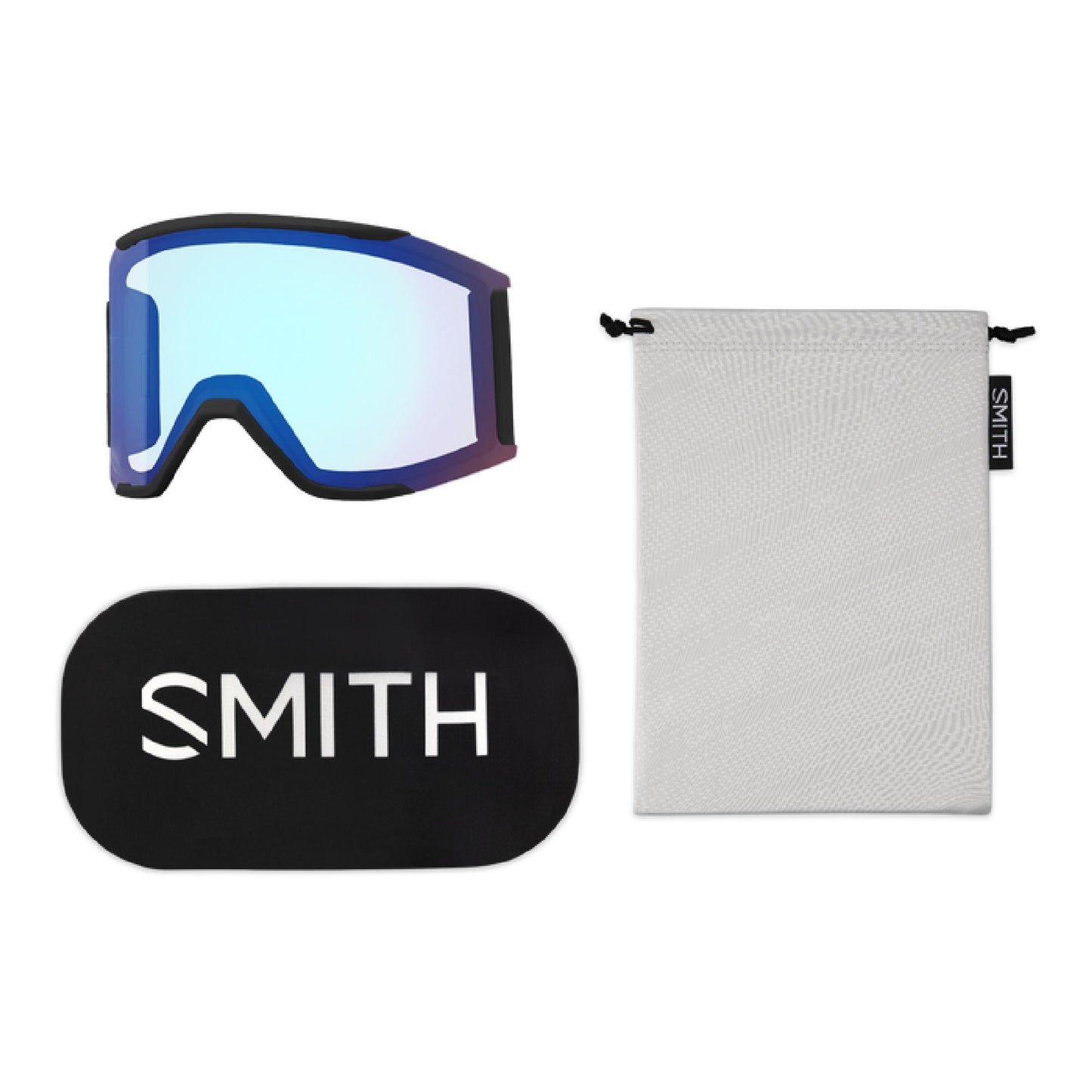 Smith Squad MAG Low Bridge Fit Snow Goggle Black ChromaPop Everyday Rose Gold Mirror Snow Goggles