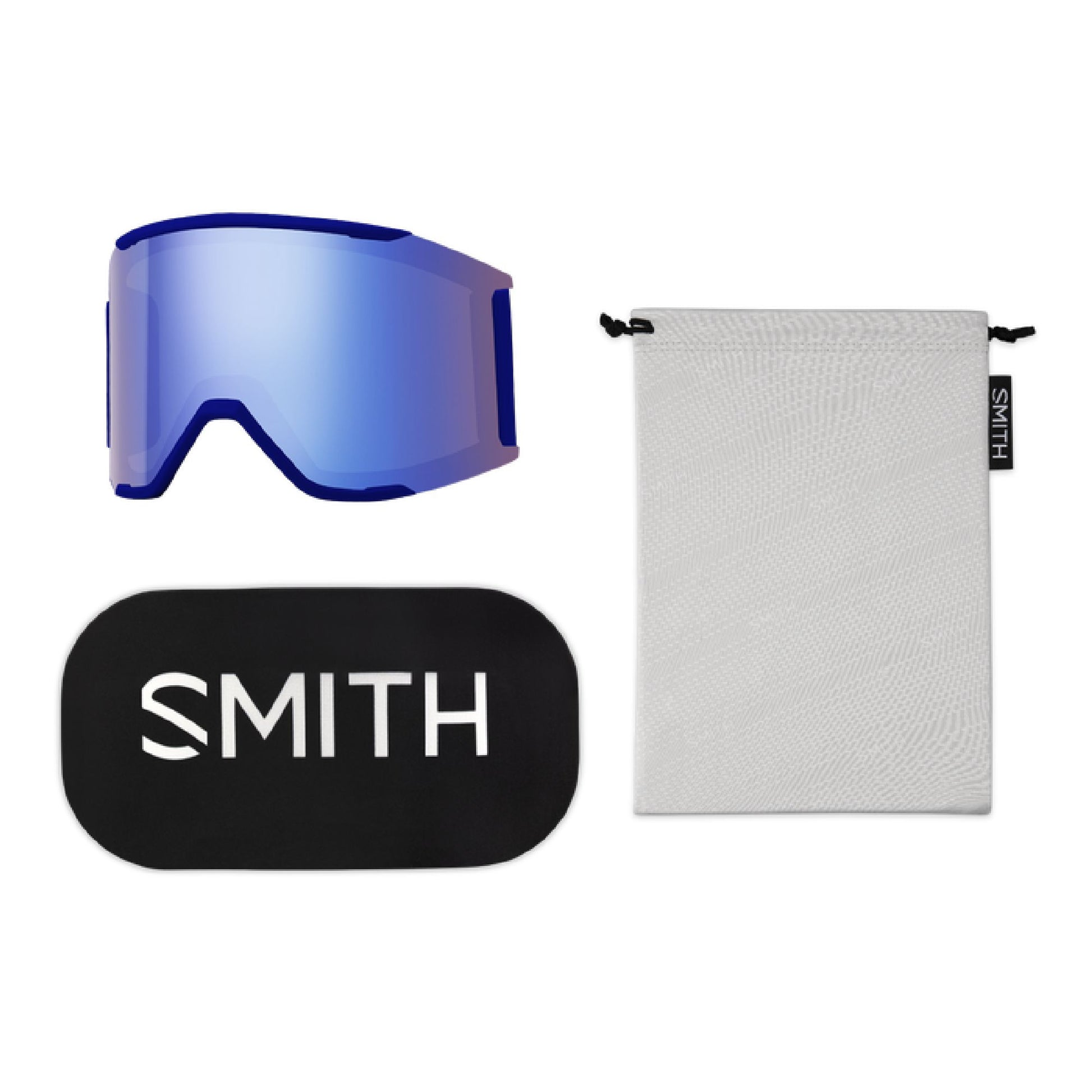 Smith Squad MAG Snow Goggle Lapis Brain Waves ChromaPop Everyday Green Mirror Snow Goggles