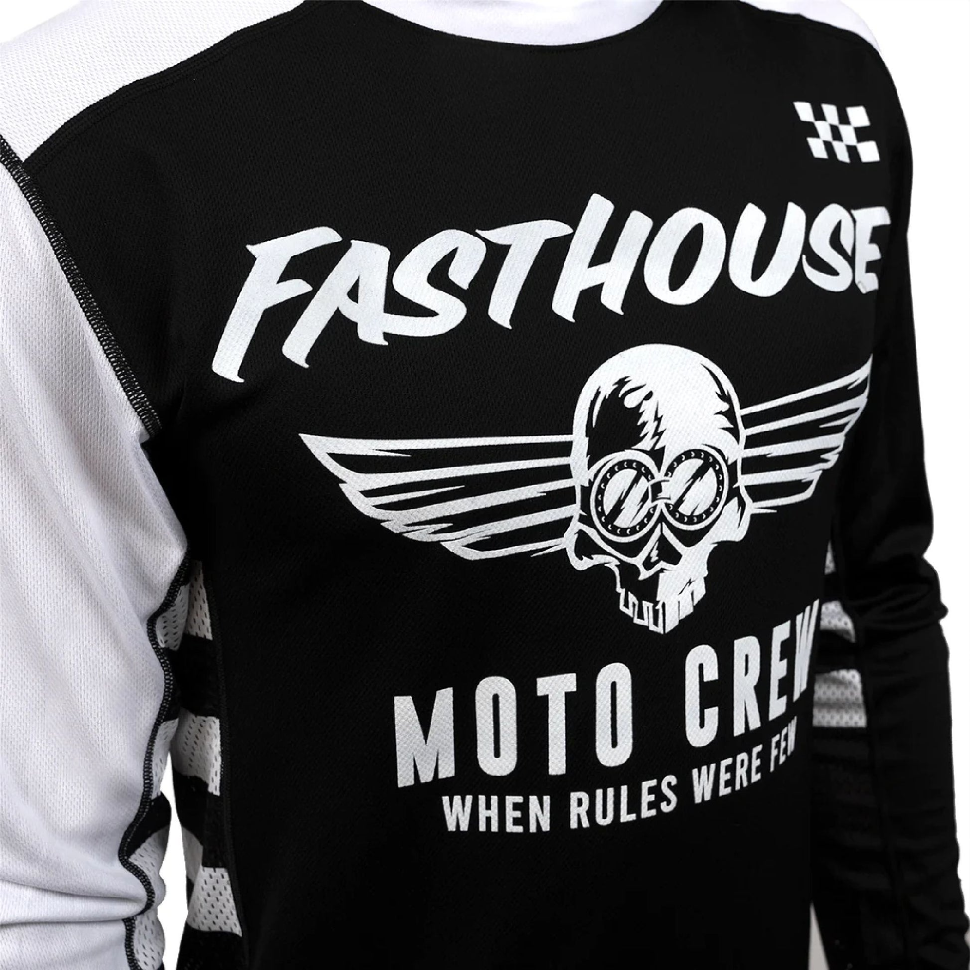Fasthouse USA Grindhouse Factor Jersey Black White Bike Jerseys