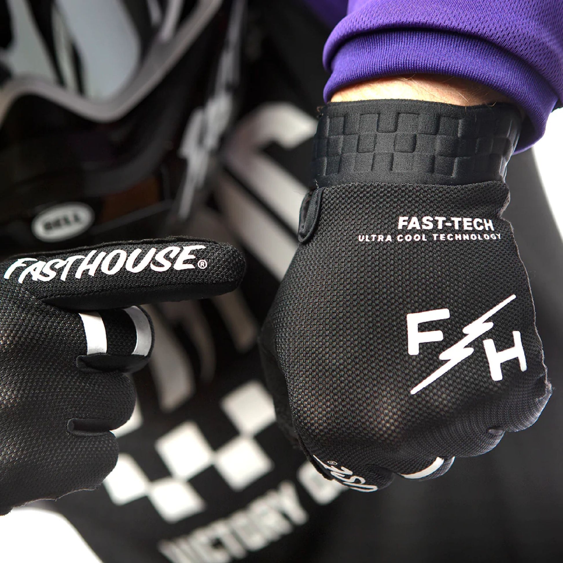 Fasthouse Vapor Glove Black Black Bike Gloves