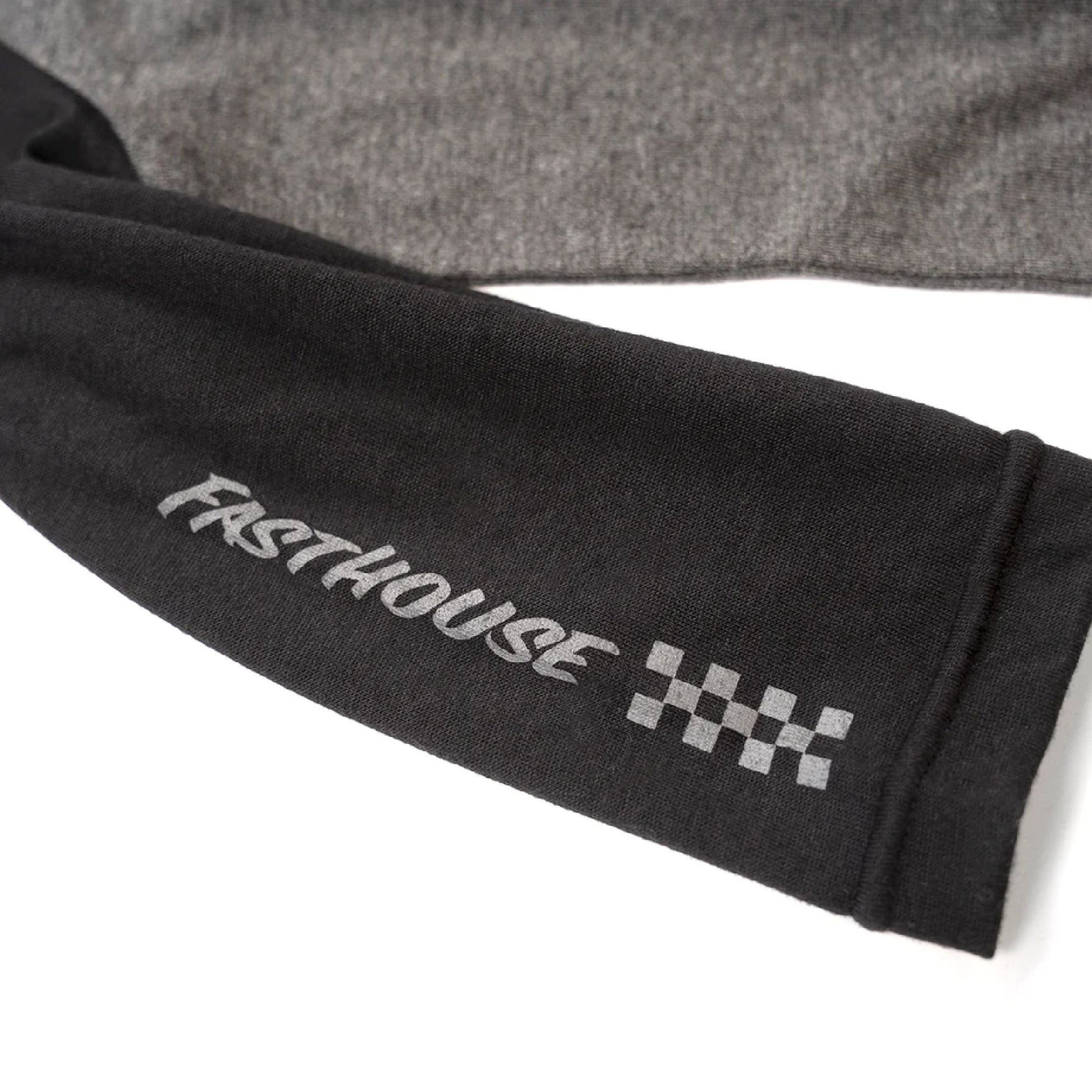Fasthouse Youth Swift Raglan Tech Tee Black Charcoal Heather LS Shirts
