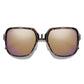 Smith Aveline Sunglasses Tortoise Rose ChromaPop Polarized Rose Gold Mirror Sunglasses