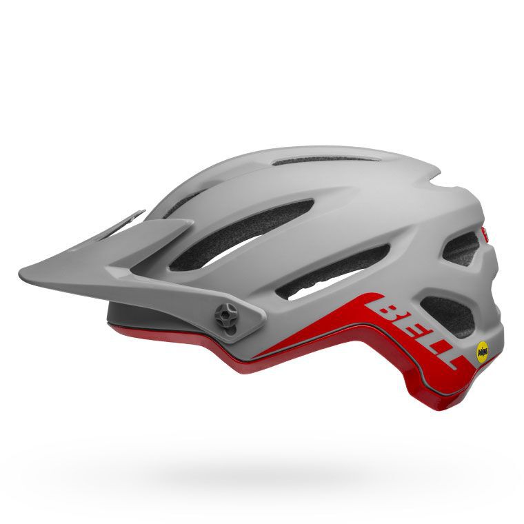 Bell 4Forty MIPS Helmet Cliffhanger Matte Gloss Gray Crimson Bike Helmets