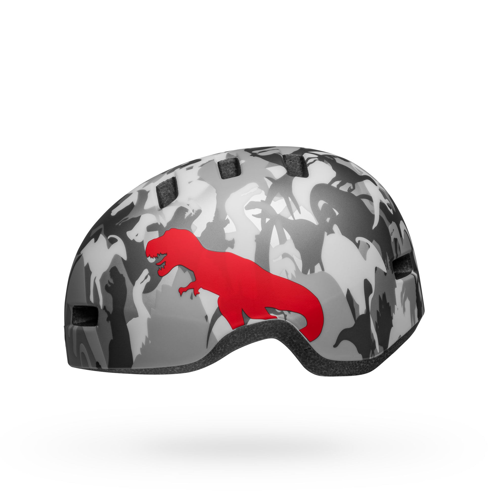 Bell Youth Lil Ripper Helmet Camosaurus Matte Gray Silver Bike Helmets