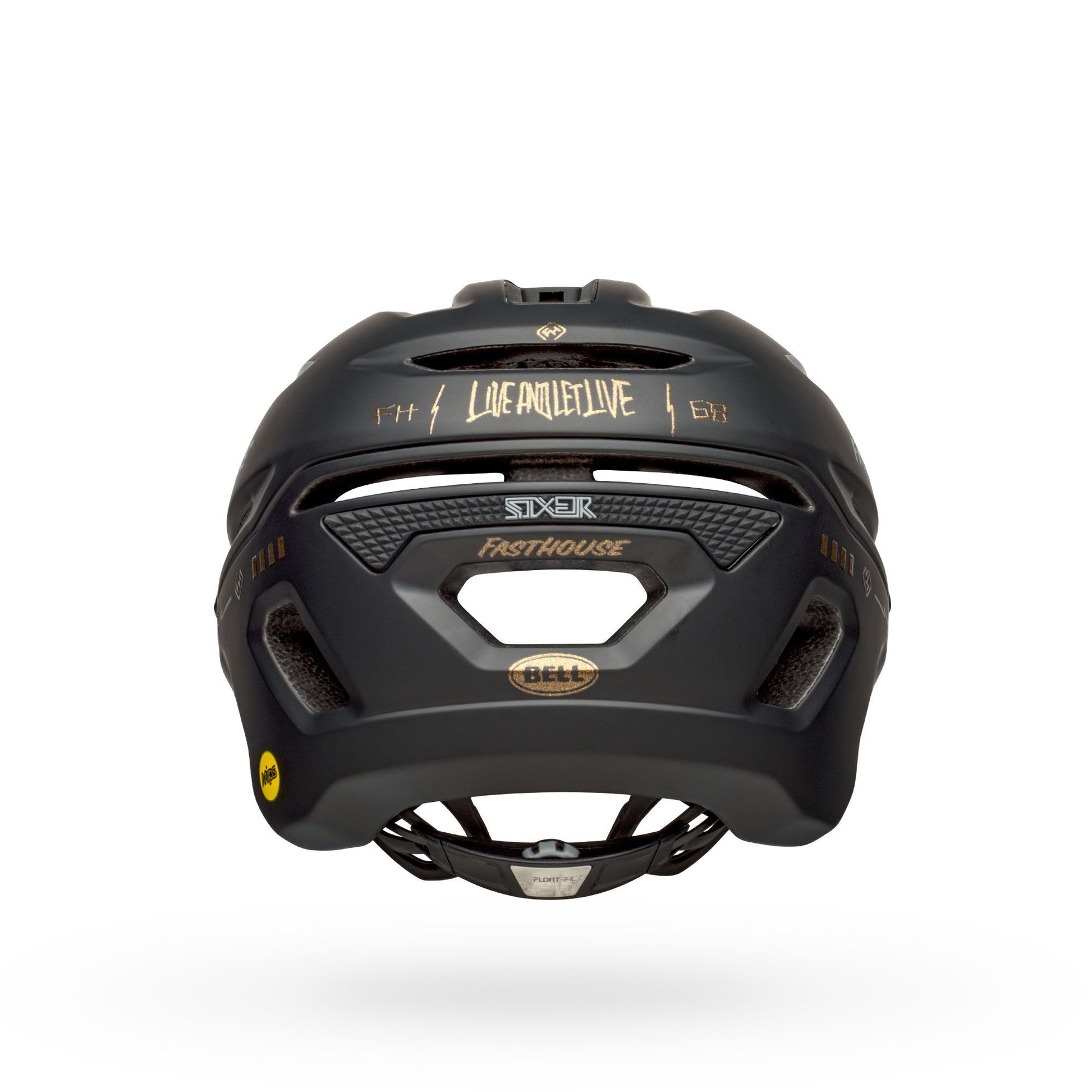 Bell Sixer MIPS Helmet Fasthouse Matte Gloss Black Gold L Bike Helmets