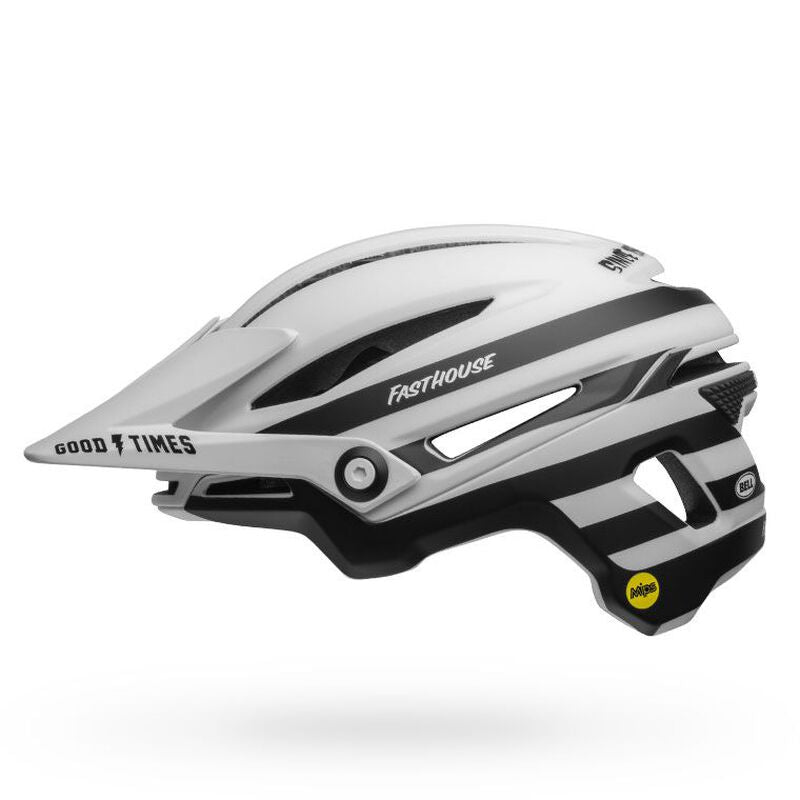 Bell Sixer MIPS Helmet Fasthouse Stripes Matte White Black Bike Helmets