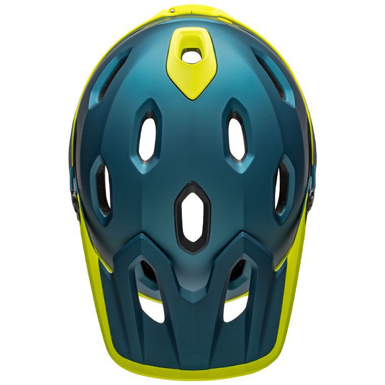 Bell Super DH Spherical Helmet Matte Gloss Blue Hi-Viz Bike Helmets