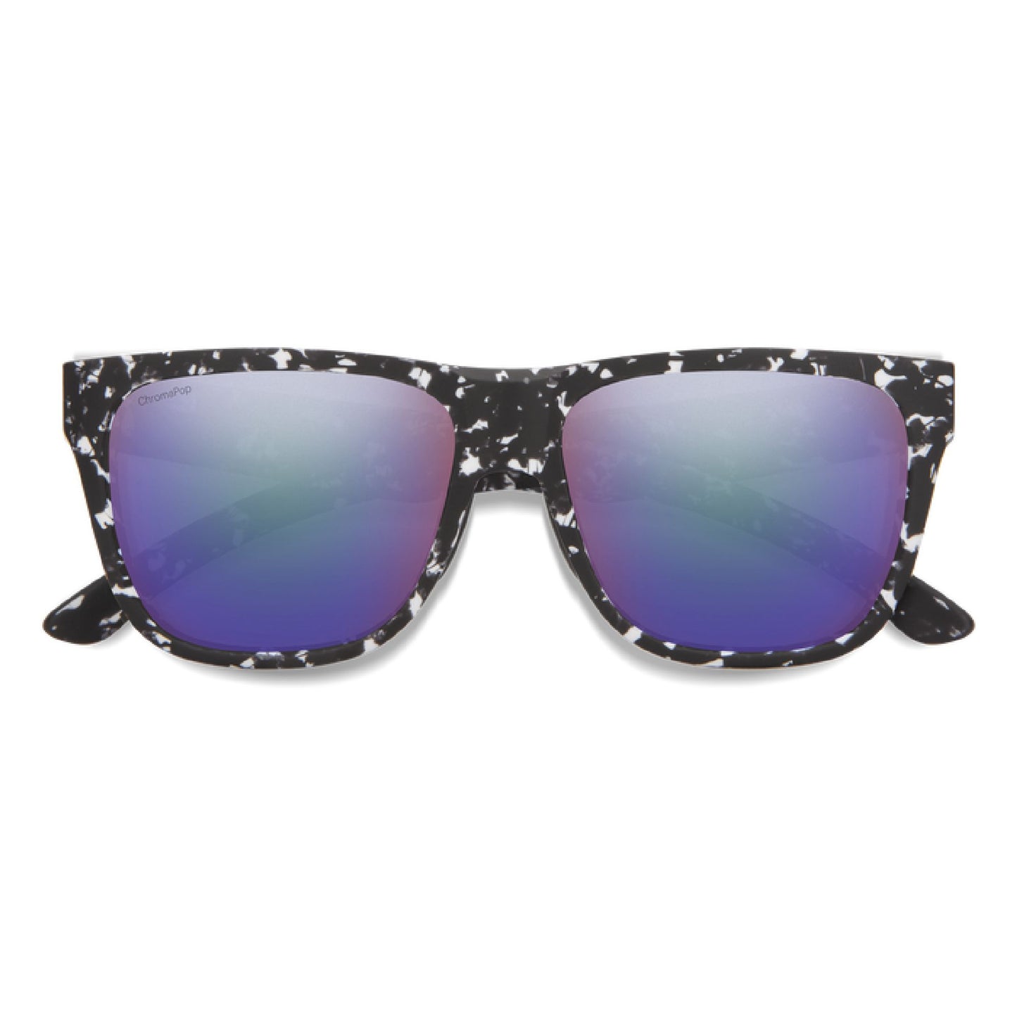 Smith Lowdown 2 Sunglasses Matte Black Marble ChromaPop Polarized Violet Mirror Lens Sunglasses