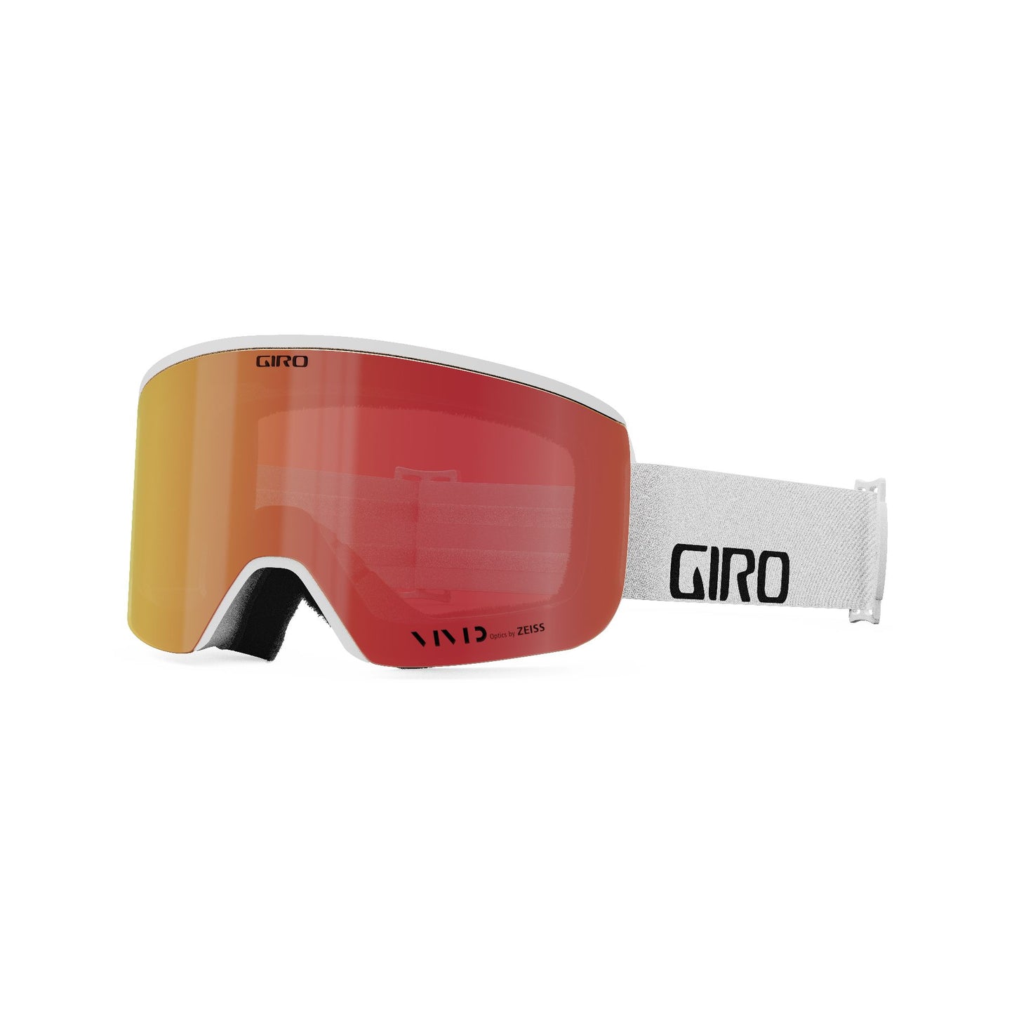 Giro Axis Snow Goggles White Wordmark Vivid Ember Snow Goggles