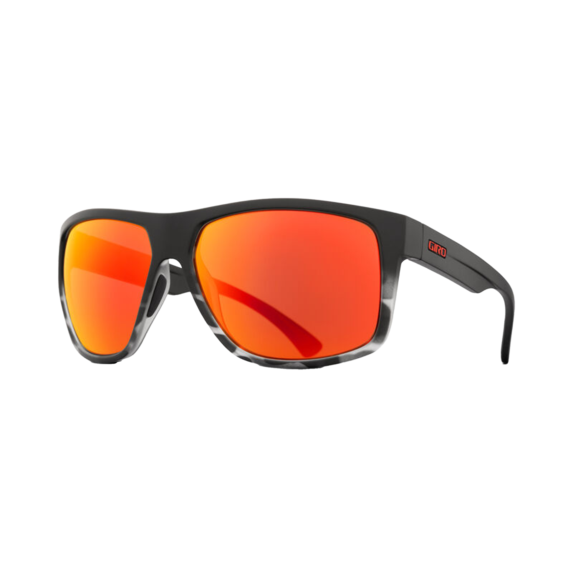 Giro Stark Sunglasses Matte Black Tortoise Fade VIVID Ember Sunglasses