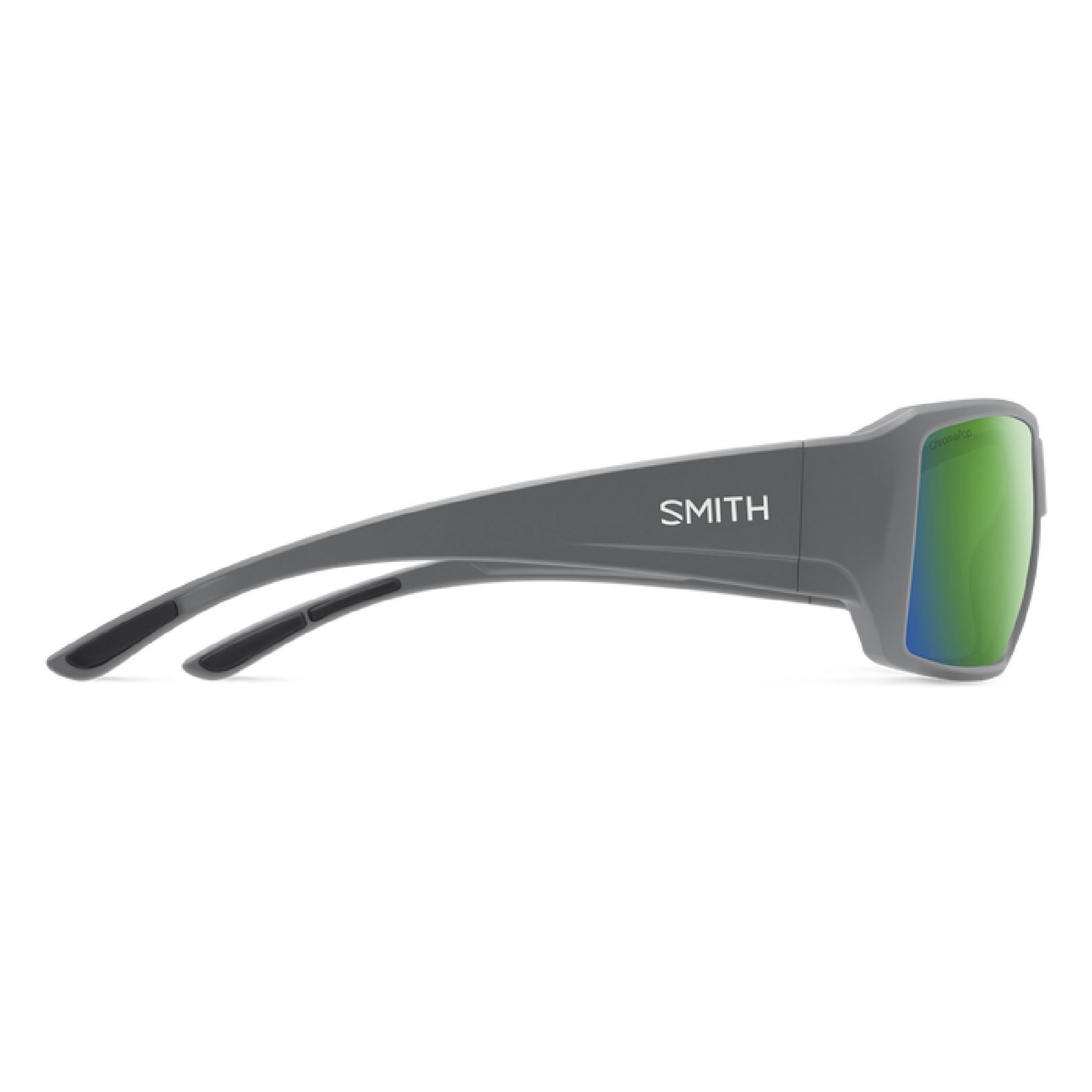 Smith Guides Choice S Sunglasses Matte Cement ChromaPop Polarized Green Mirror Sunglasses