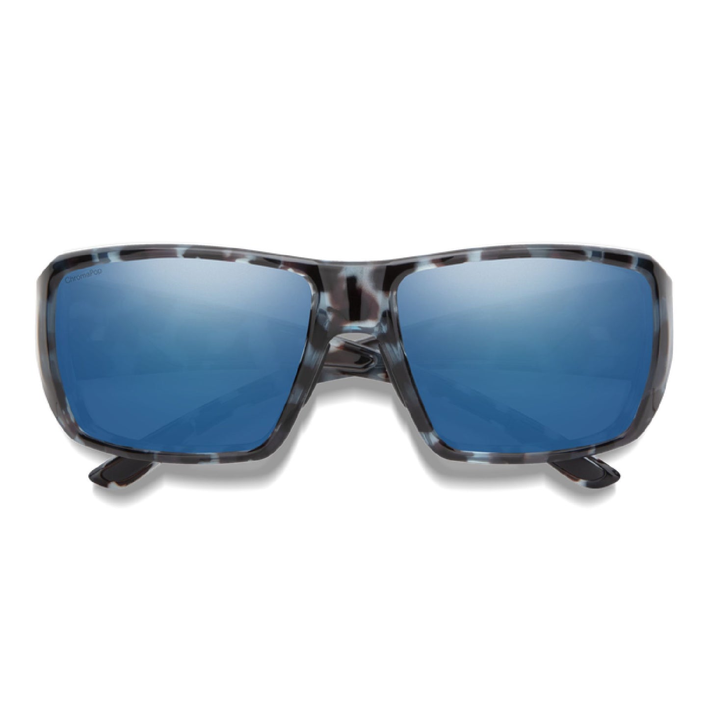 Smith Guides Choice S Sunglasses Sky Tortoise ChromaPop Glass Poalrized Blue Mirror Sunglasses