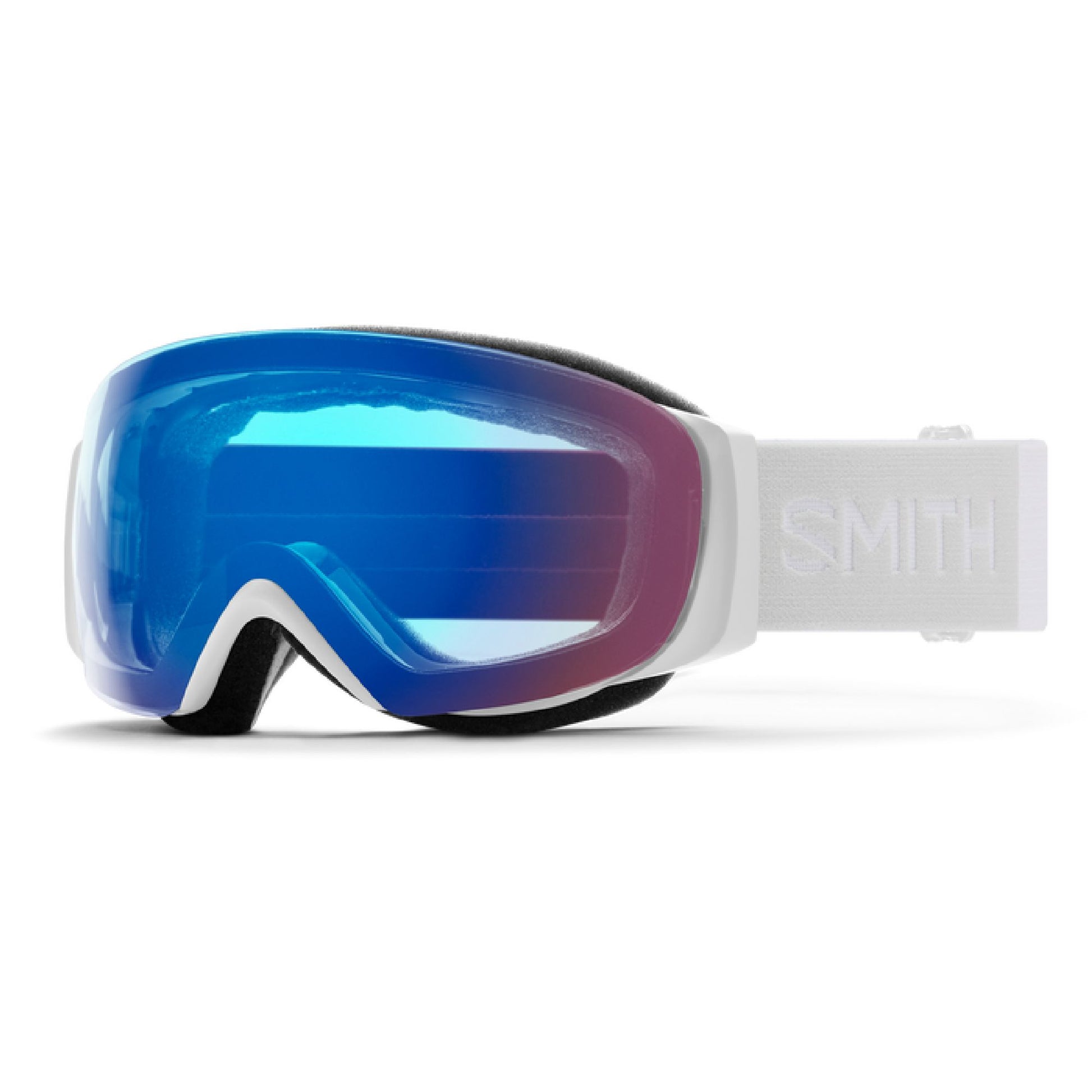 Smith I/O MAG S Snow Goggle White Vapor ChromaPop Photochromic Rose Flash Snow Goggles