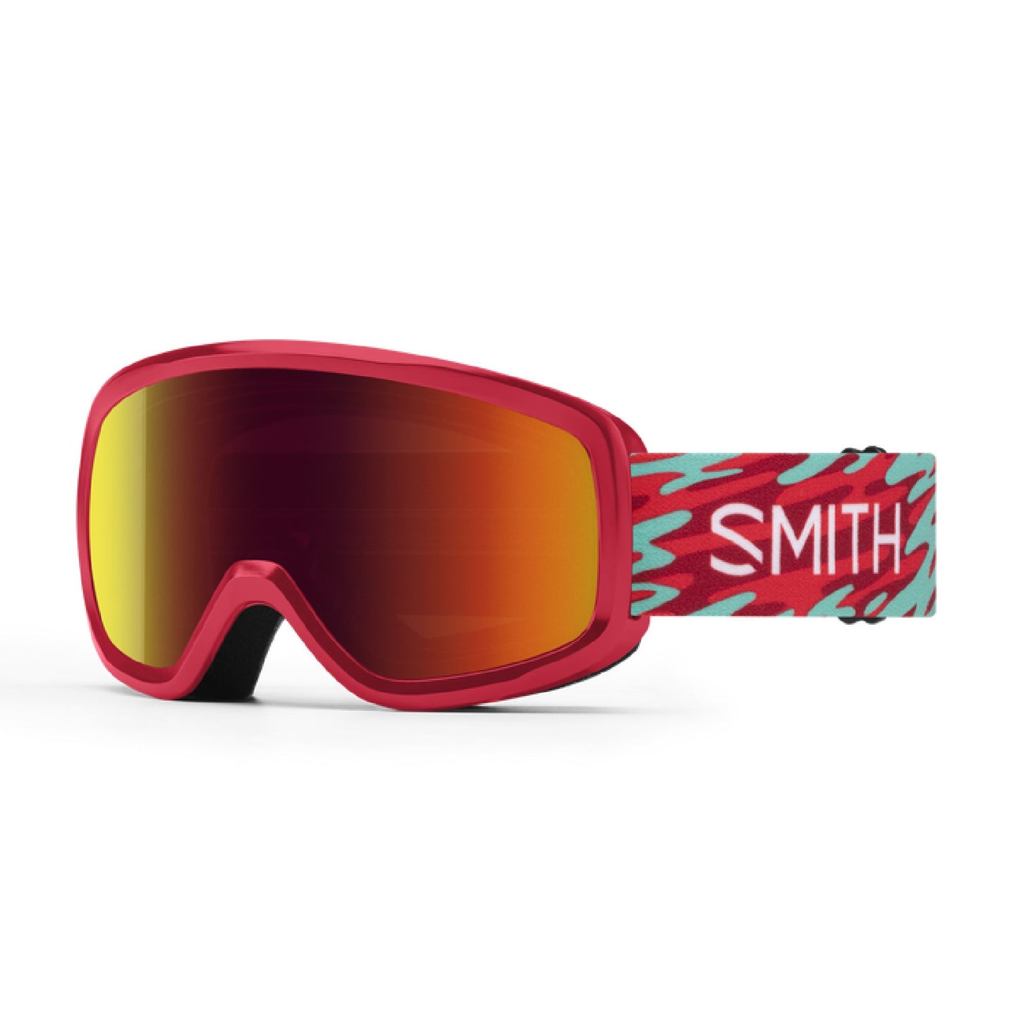 Smith Kids' Snowday Snow Goggle Crimson Swirled Red Sol-X Mirror Snow Goggles