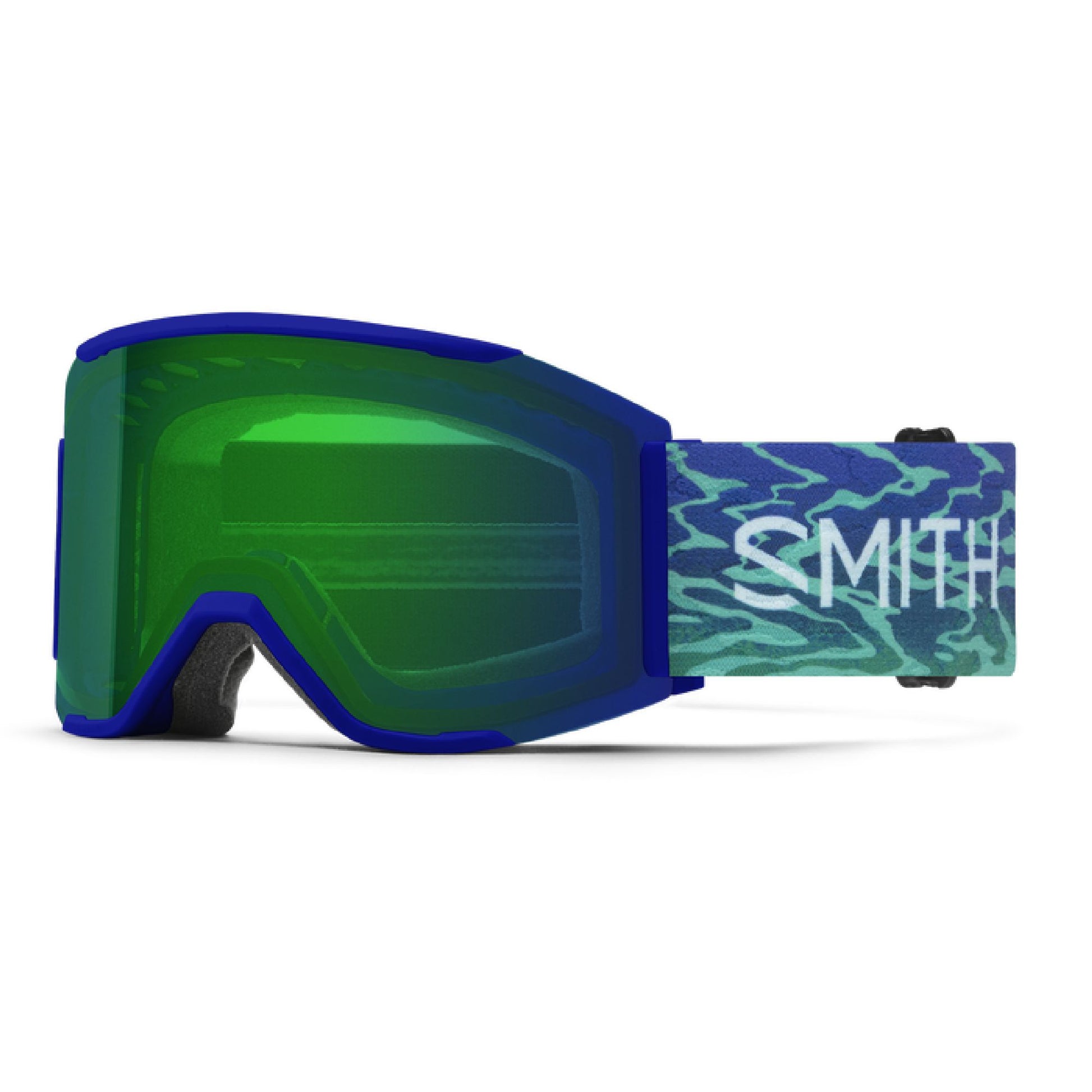 Smith Squad MAG Snow Goggle Lapis Brain Waves ChromaPop Everyday Green Mirror Snow Goggles