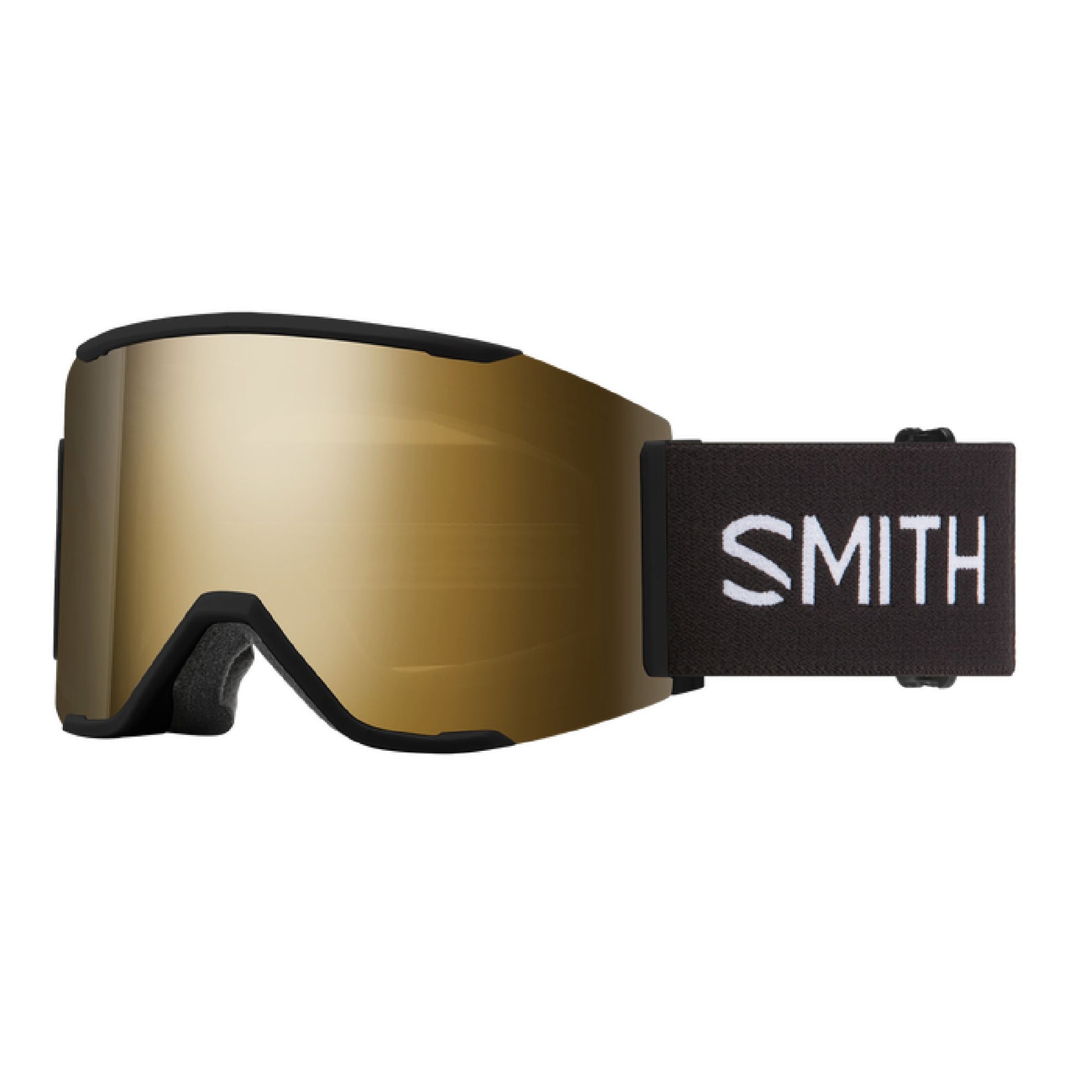 Smith Squad MAG Snow Goggle Black ChromaPop Sun Black Gold Mirror Snow Goggles