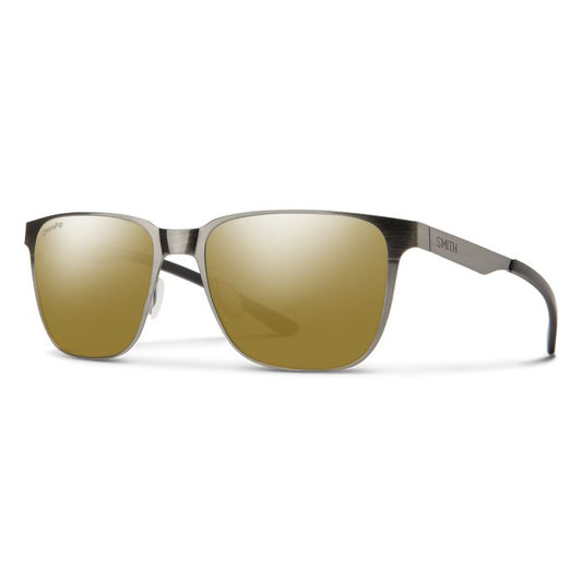 Smith Lowdown Metal Sunglasses Brushed Gunmetal ChromaPop Polarized Bronze Mirror Lens Sunglasses
