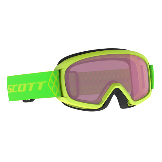 Scott Youth Jr Witty SGL Snow Goggle High Viz Green Enhancer Snow Goggles