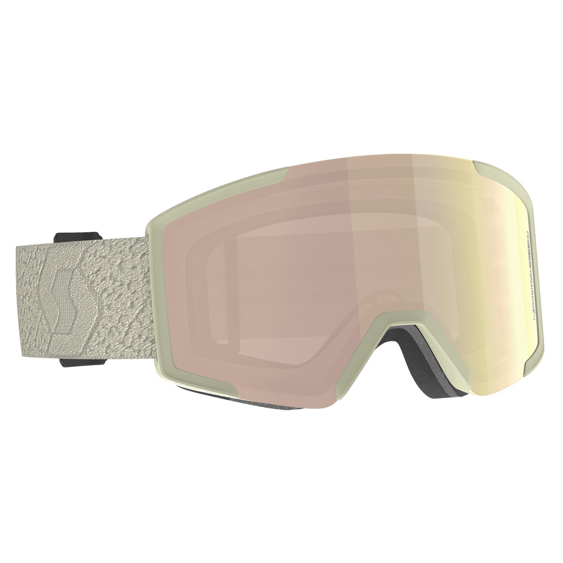 Scott Shield Snow Goggle + Extra Lens Light Beige Enhancer Rose Chrome Snow Goggles