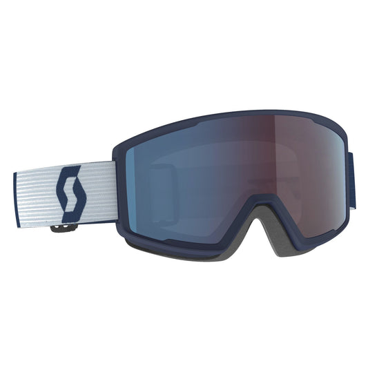 Scott Factor Pro Snow Goggle Dark Blue Light Grey Enhancer Blue Chrome Snow Goggles
