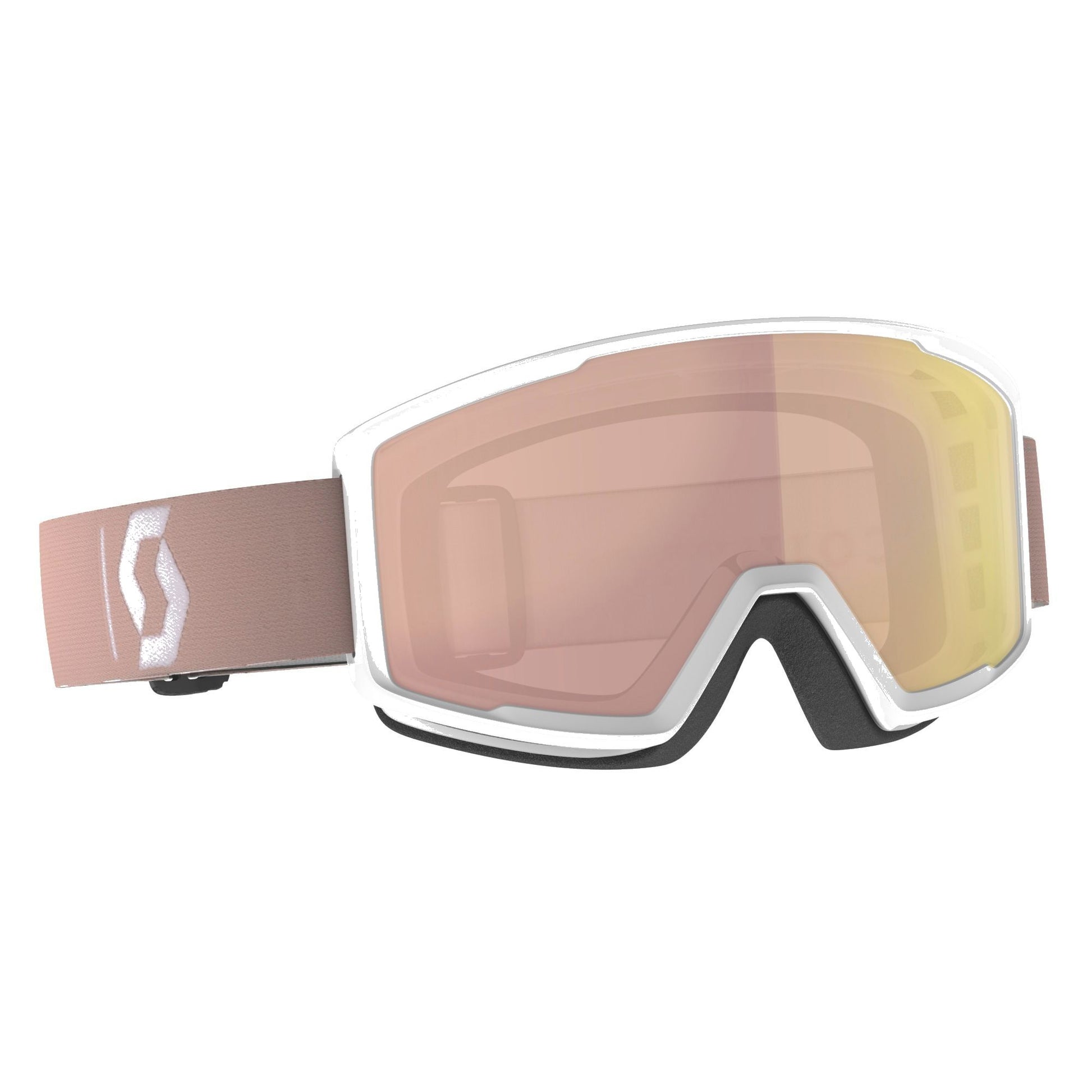 Scott Factor Pro Snow Goggle Pale Pink Enhancer Rose Chrome Snow Goggles