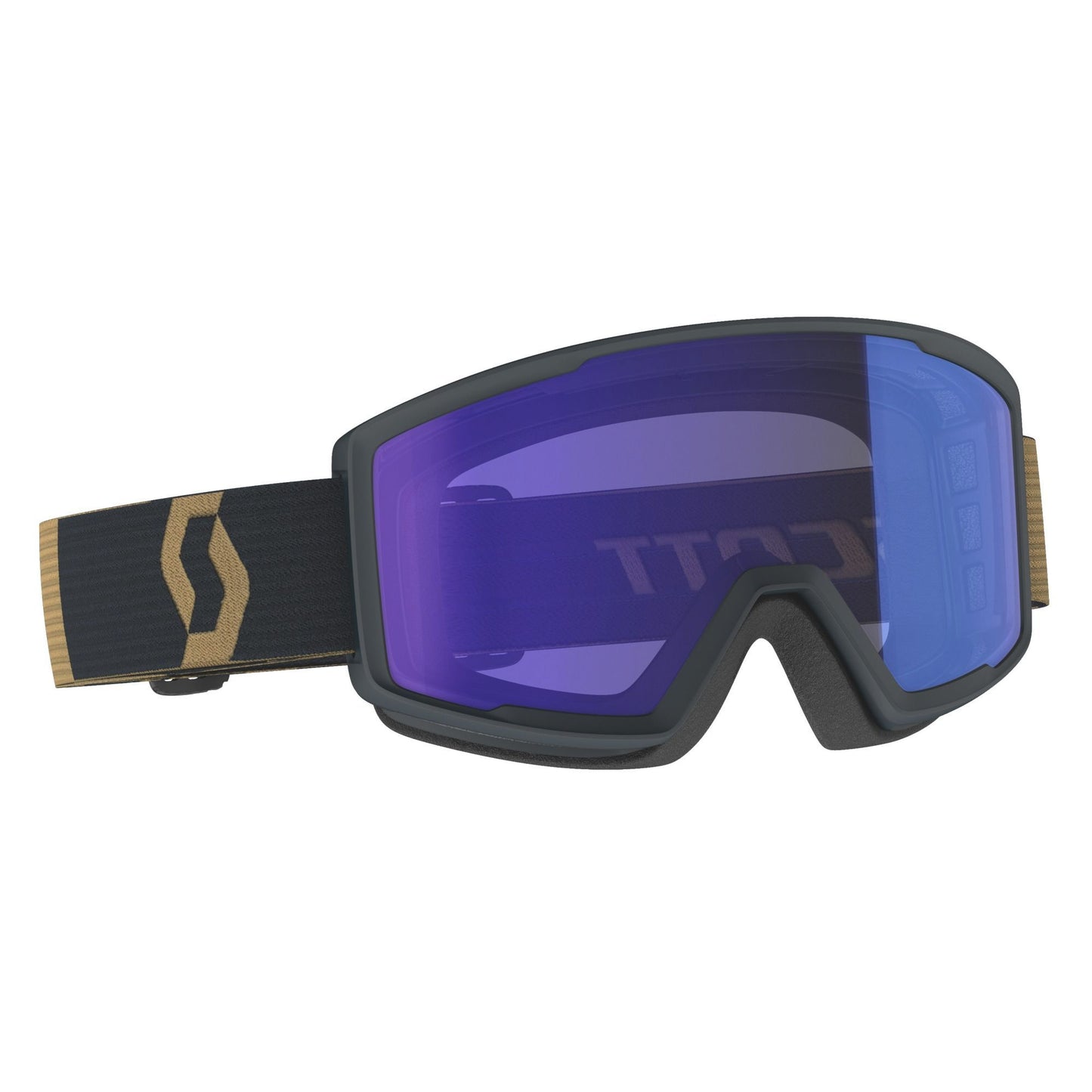 Scott Factor Pro Snow Goggle Team Beige Aspen Blue Illuminator Blue Chrome Snow Goggles