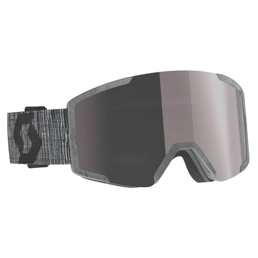 Scott Shield Recycled Goggle Raw Grey Enhancer Silver Chrome Snow Goggles