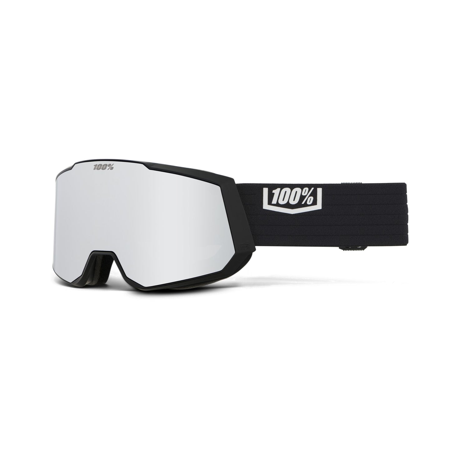 100 Percent Snowcraft XL HiPER Snow Goggle Black Silver Mirror Silver Snow Goggles