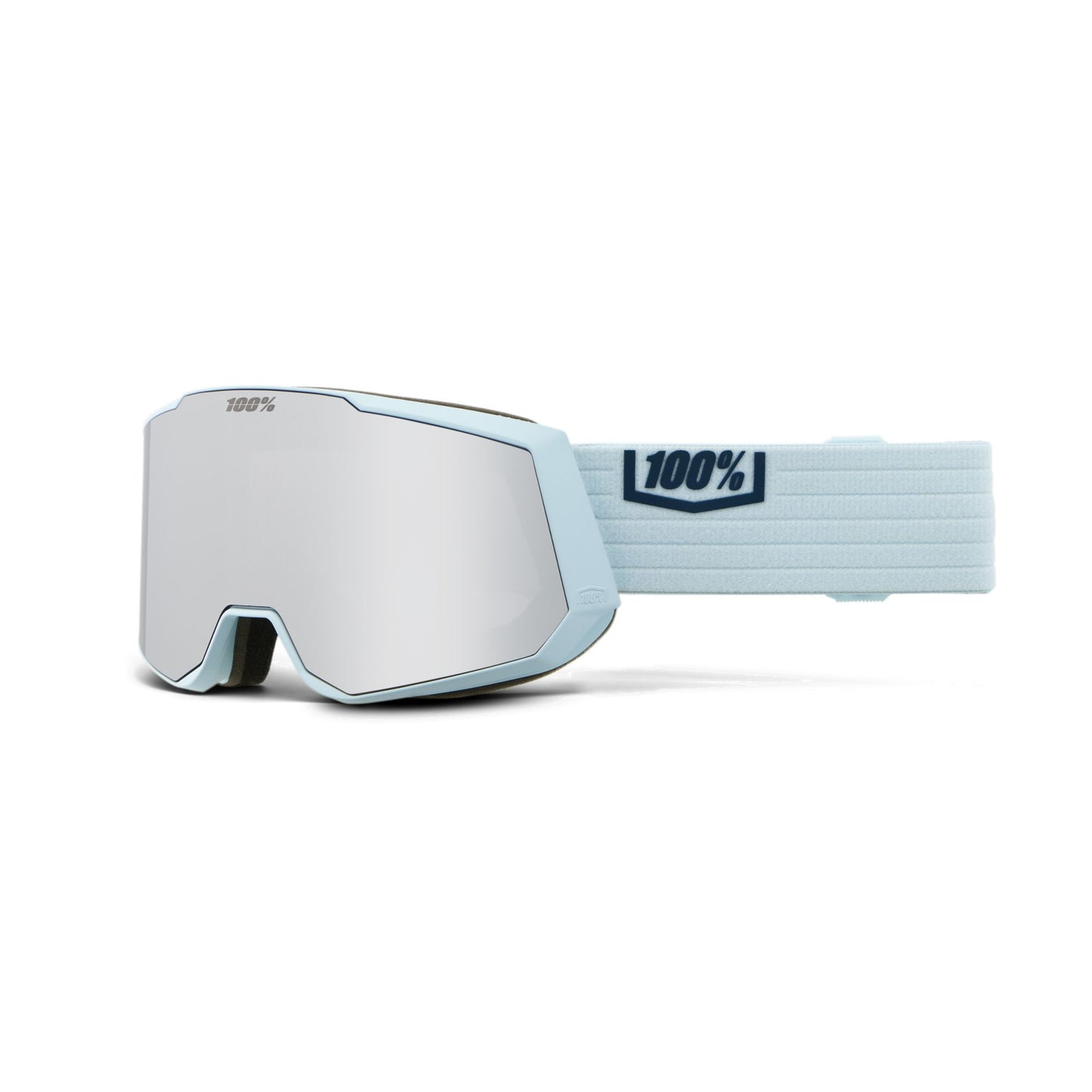 100 Percent Snowcraft XL HiPER Snow Goggle Mason Mirror Silver Lens Snow Goggles